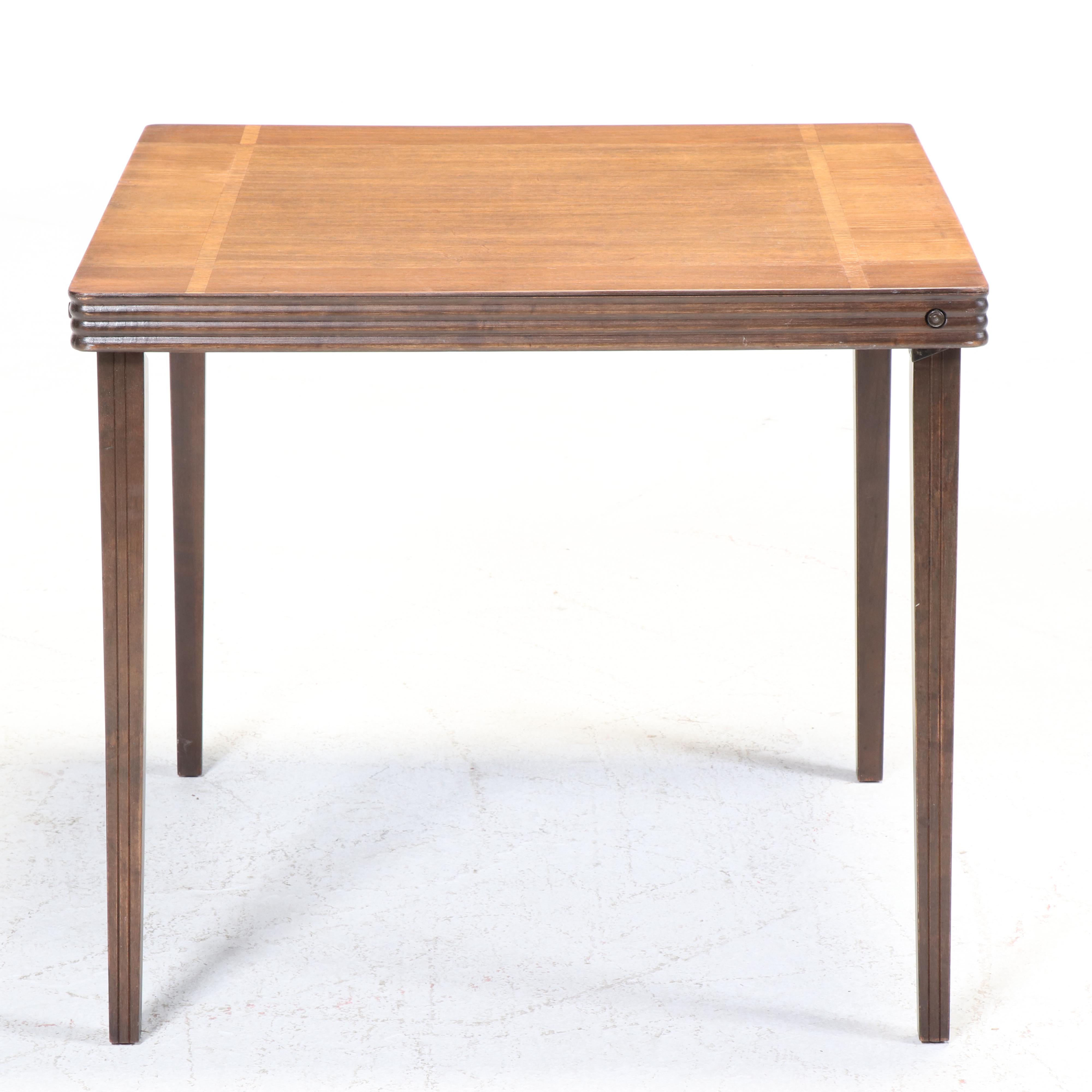 Castlewood Mfg. Co. Folding Wood Card Table, Mid-20th Century