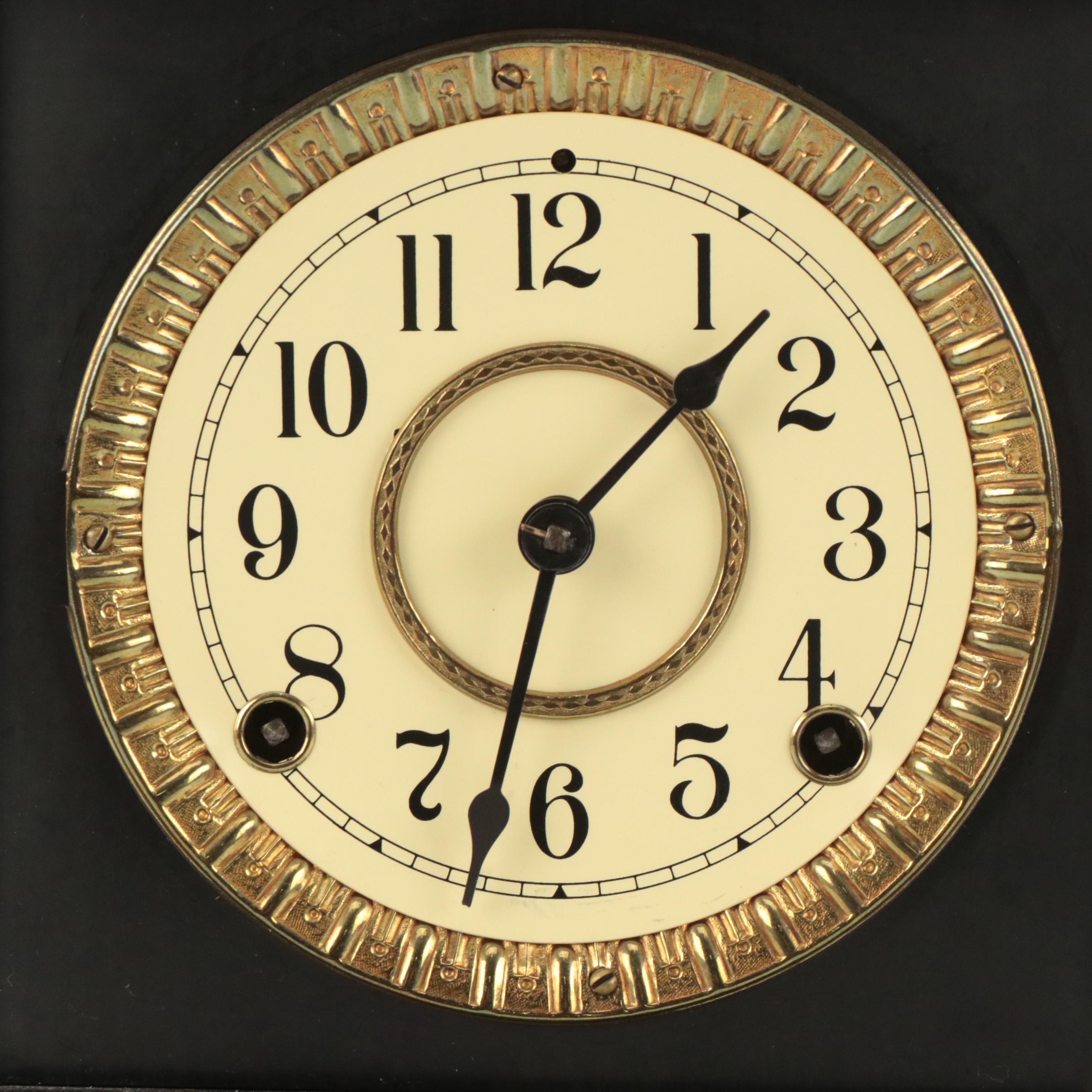 Seth Thomas Wooden Adamantine Mantel Clock, Early 20th Century