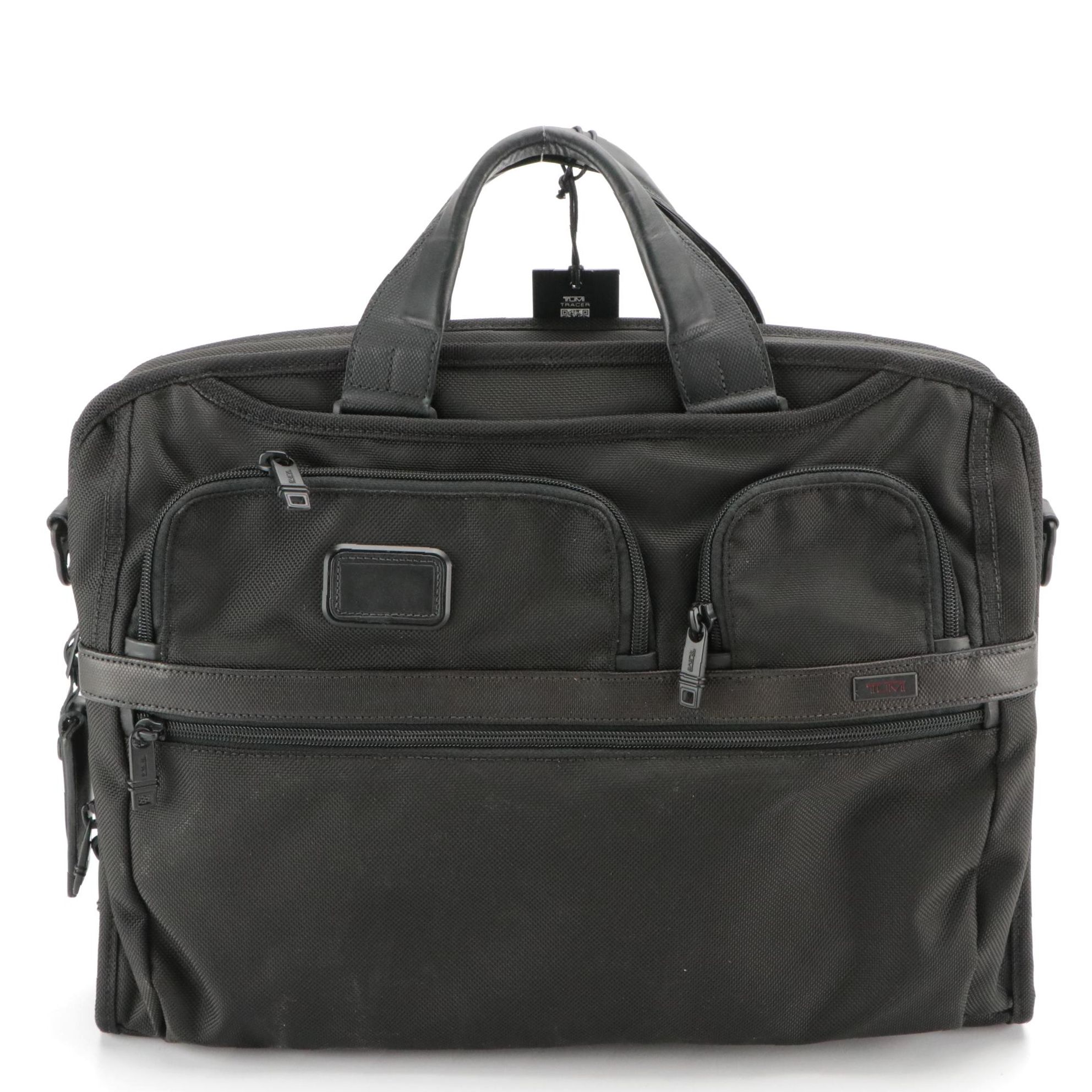 Tumi Alpha II Expandable Organizer Laptop Briefcase Bag in Black