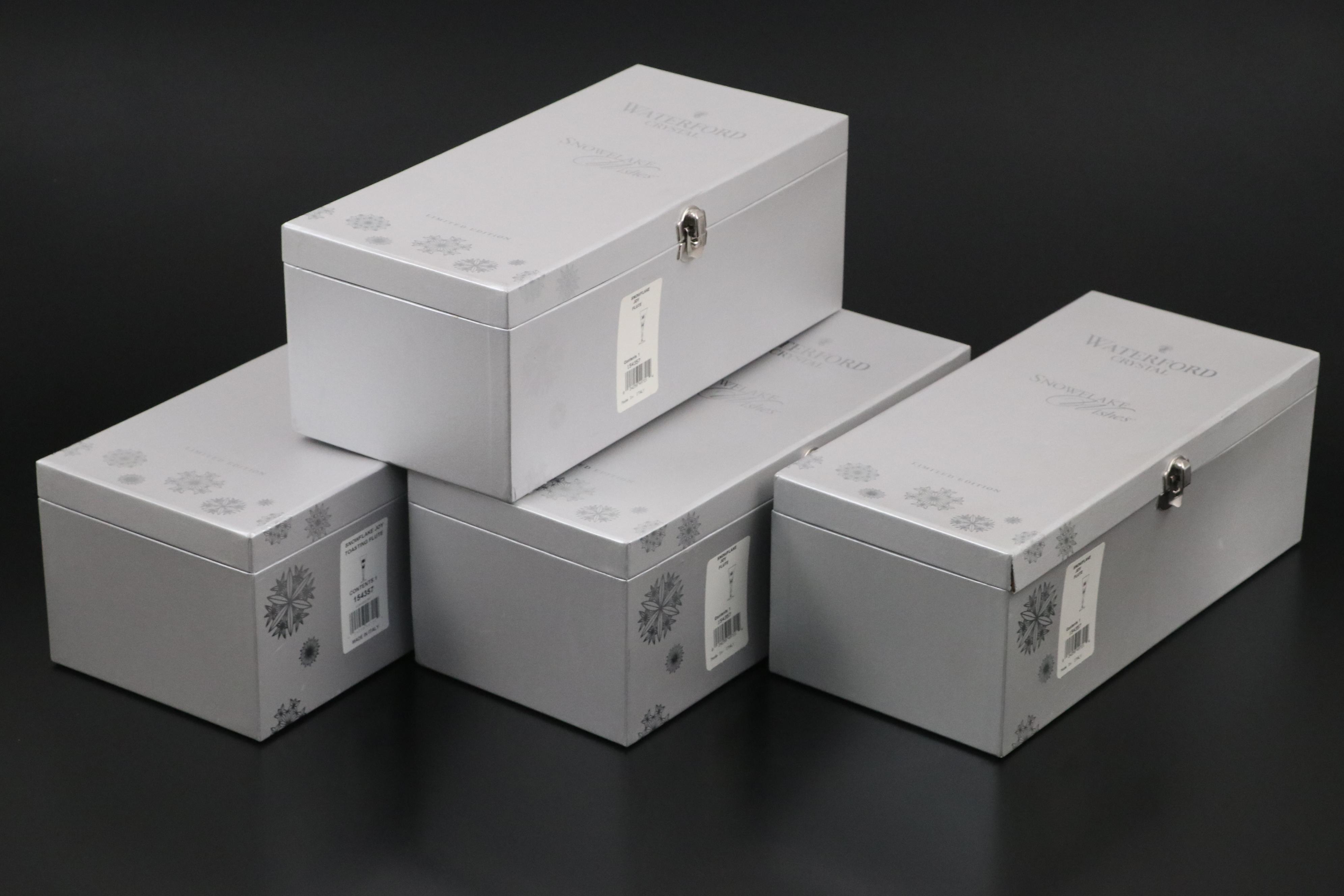 Waterford Crystal Snowflake Wishes "Snowflake Joy" Toasting Flutes