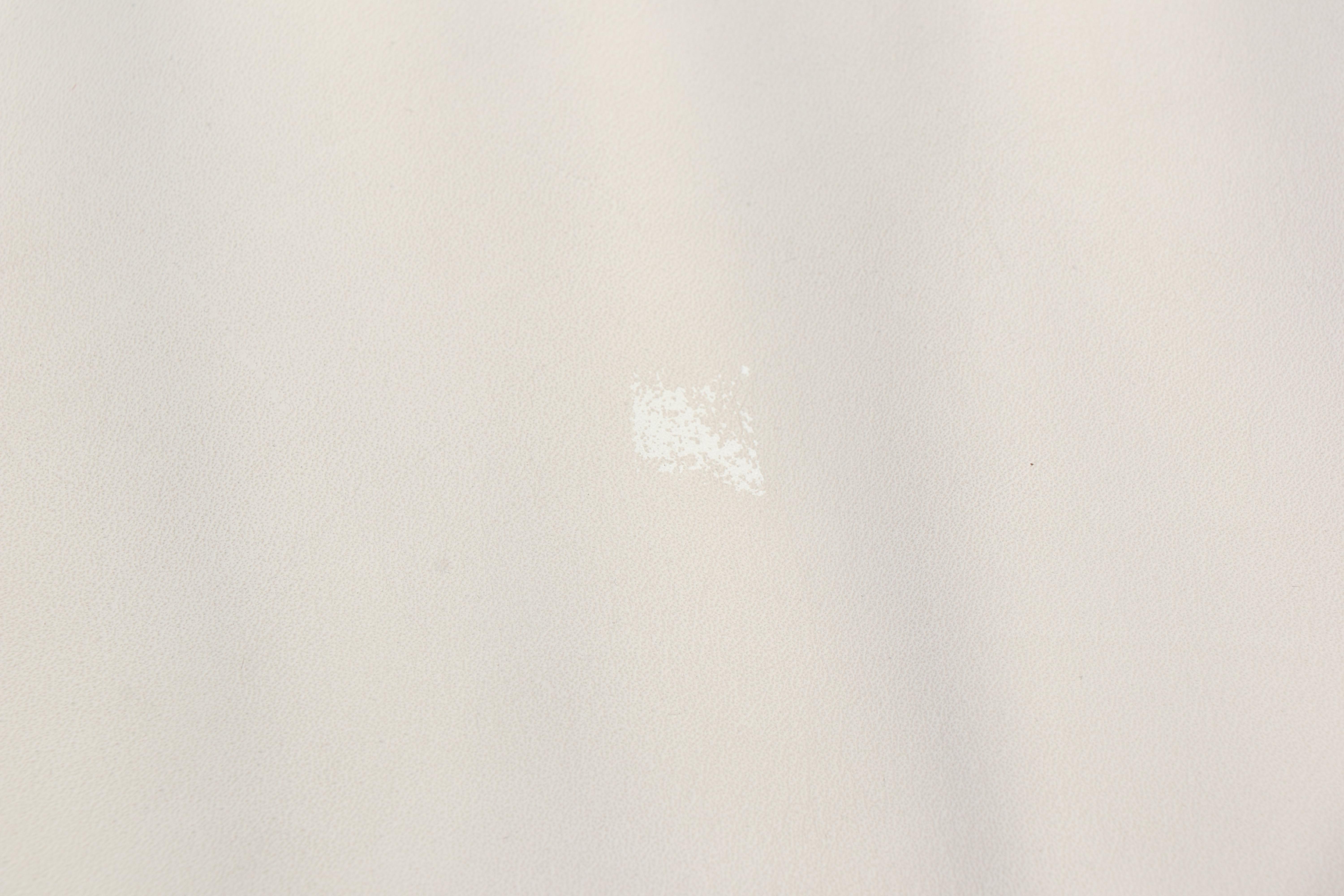 Deco Revival White Leather Upholstered Four-Piece Sectional Sofa, Late 20th C.