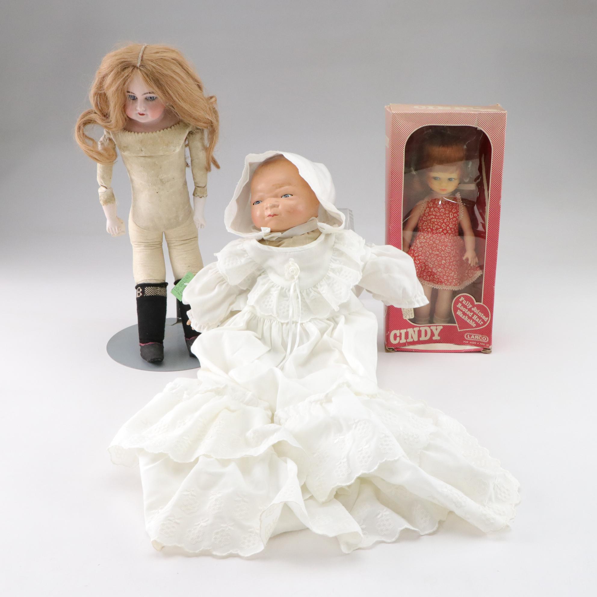 Armand Marseille Porcelain Doll with Bye-Lo and Cindy Dolls