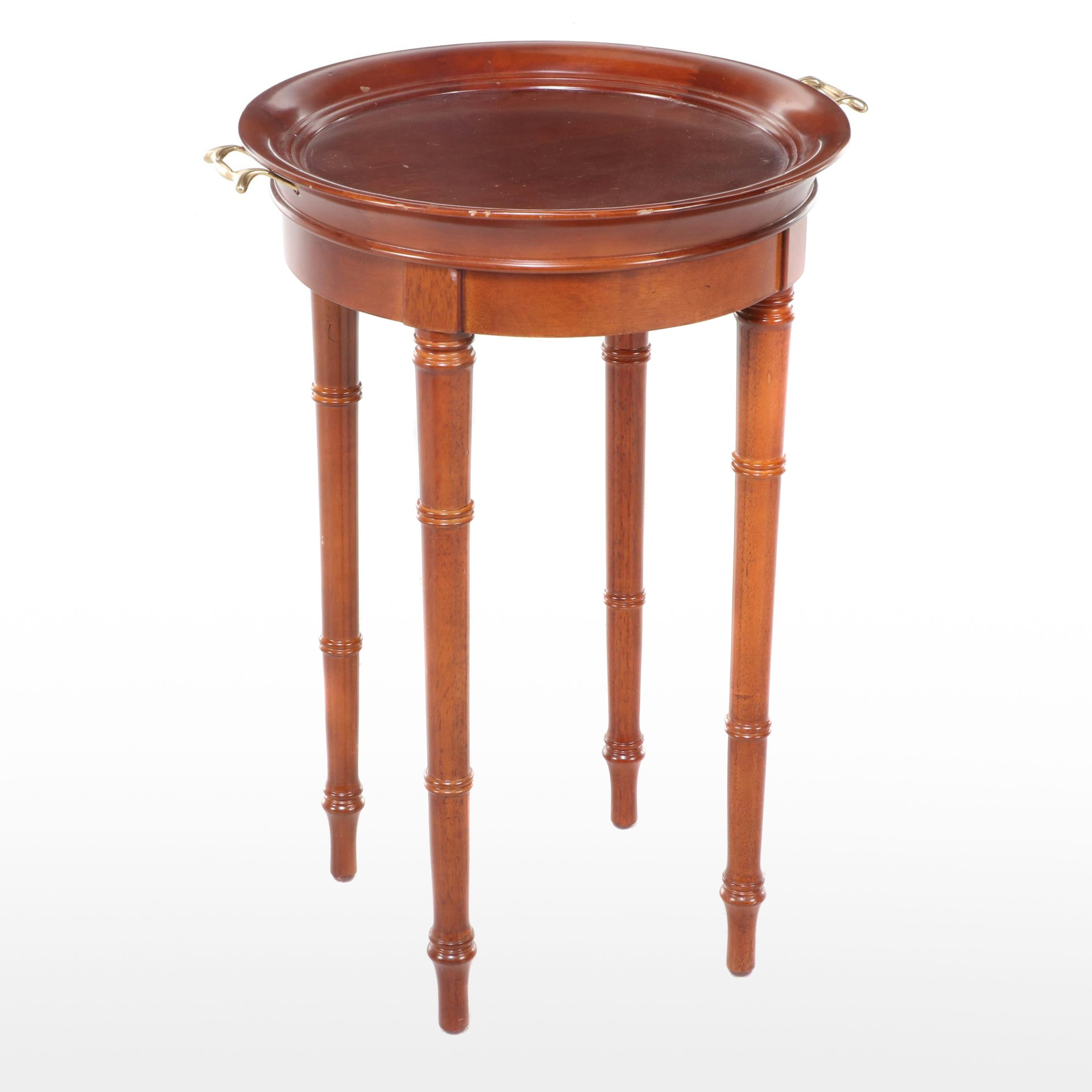 The Bombay Company Hardwood Tray Top Accent Table