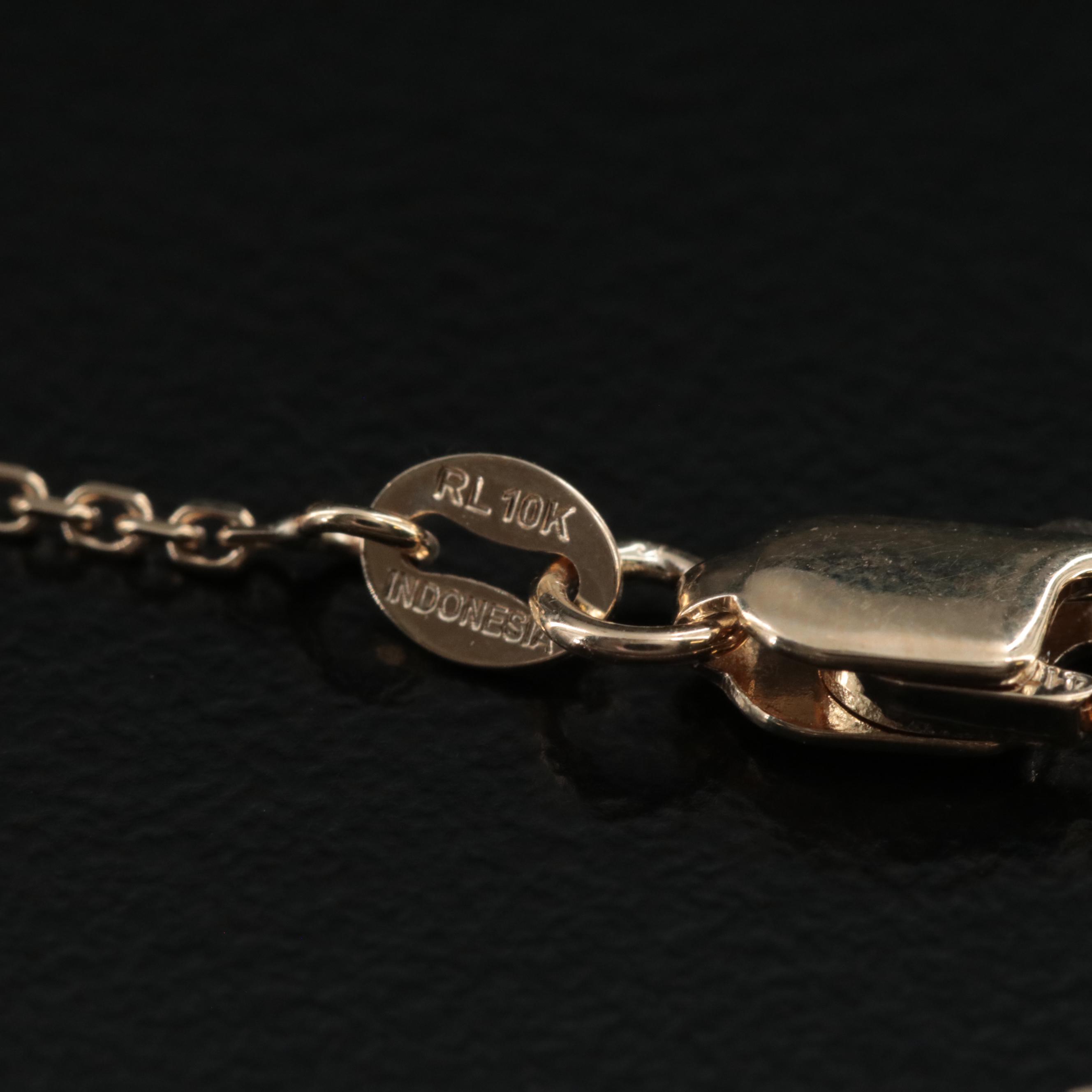 10K Chain with Tri-Color Gold Accents