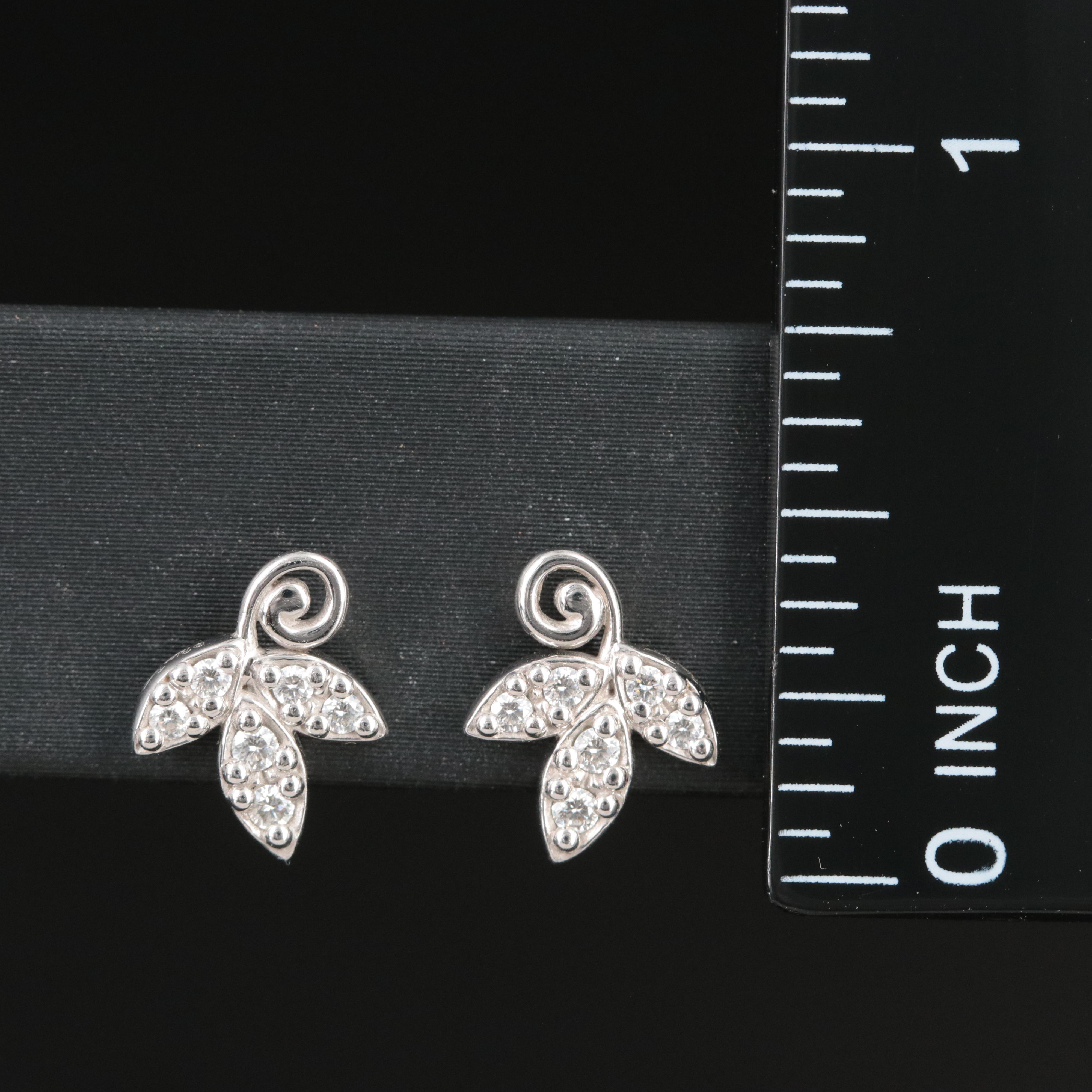 Paloma Picasso for Tiffany & Co. 18K and Diamond Olive Leaf Earrings