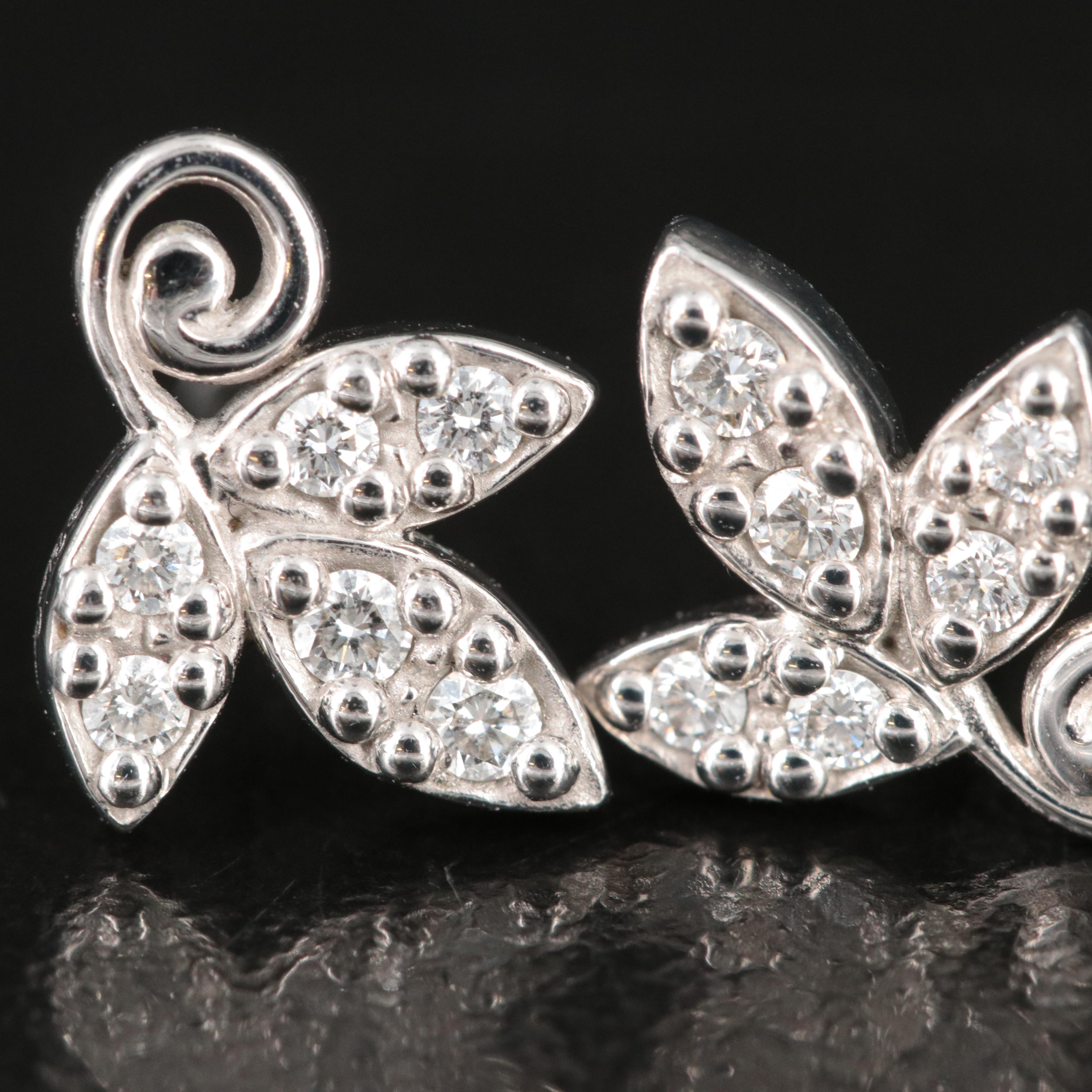 Paloma Picasso for Tiffany & Co. 18K and Diamond Olive Leaf Earrings