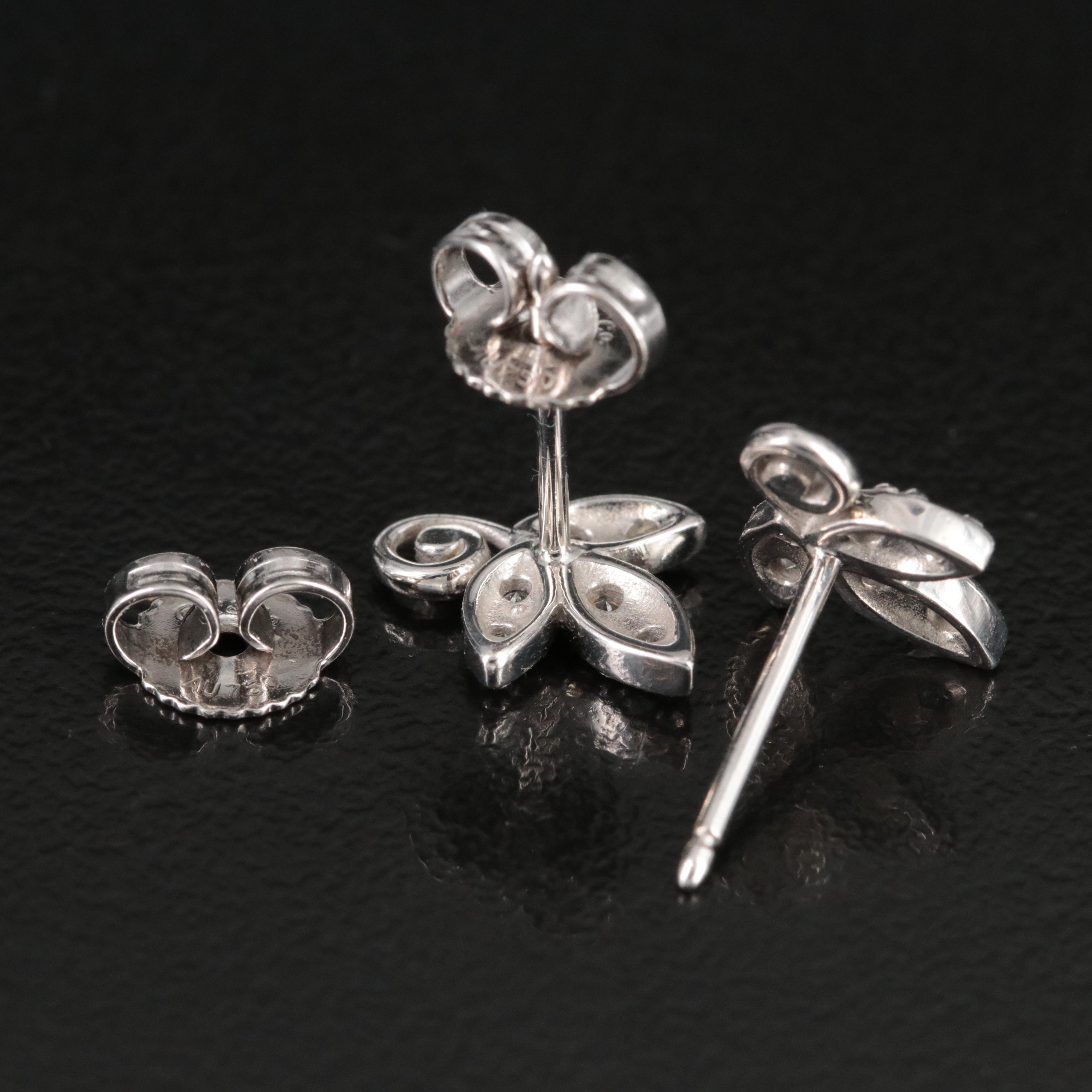 Paloma Picasso for Tiffany & Co. 18K and Diamond Olive Leaf Earrings