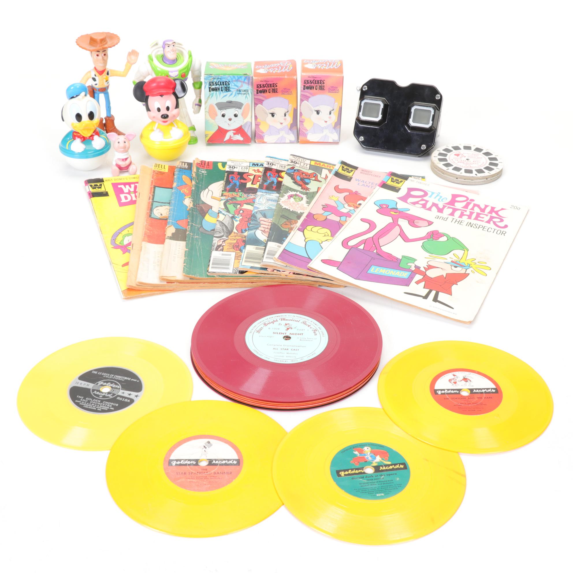 Children's Toy Collection Featuring Disney, Pink Panther and More