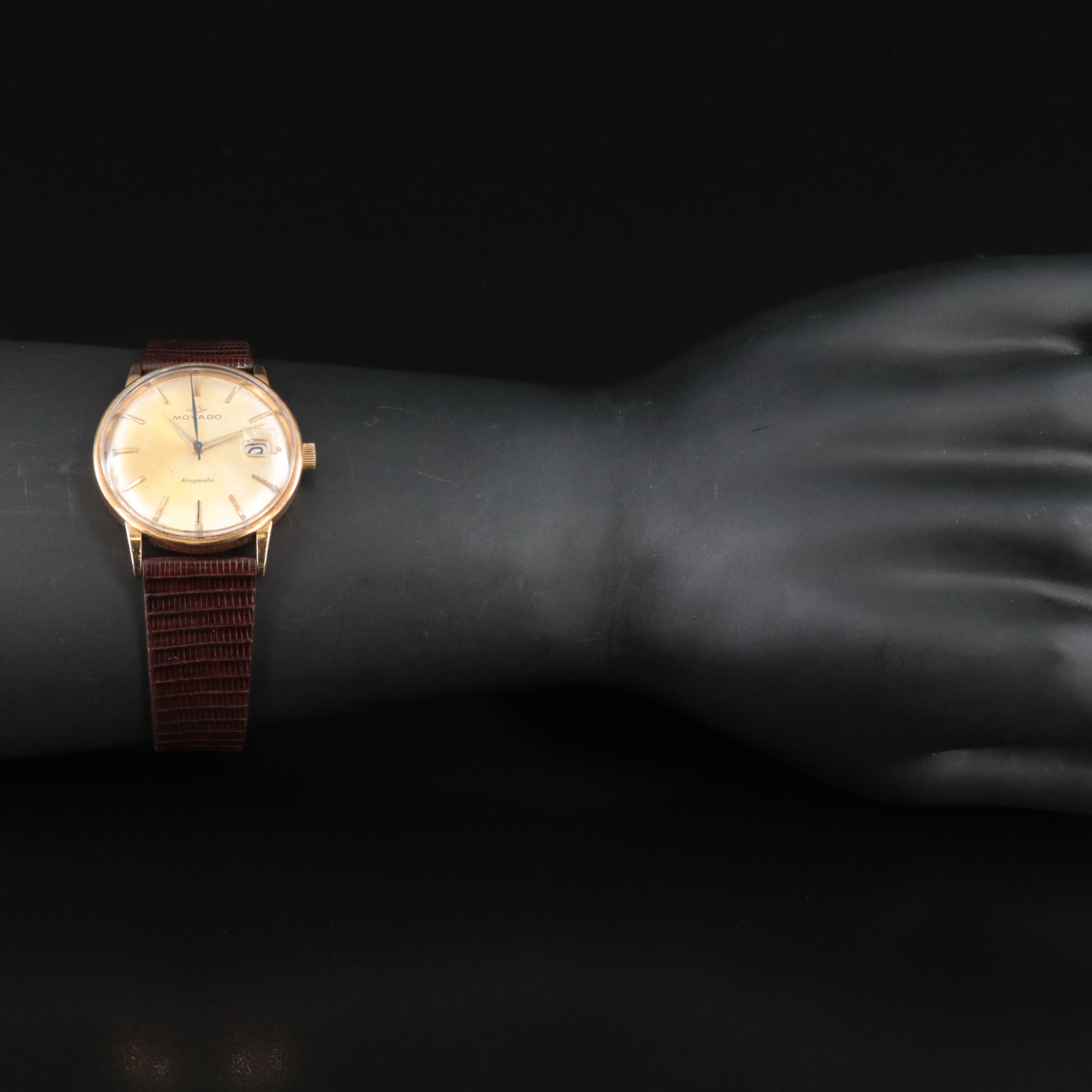 14K Movado Kingmatic Date Watch