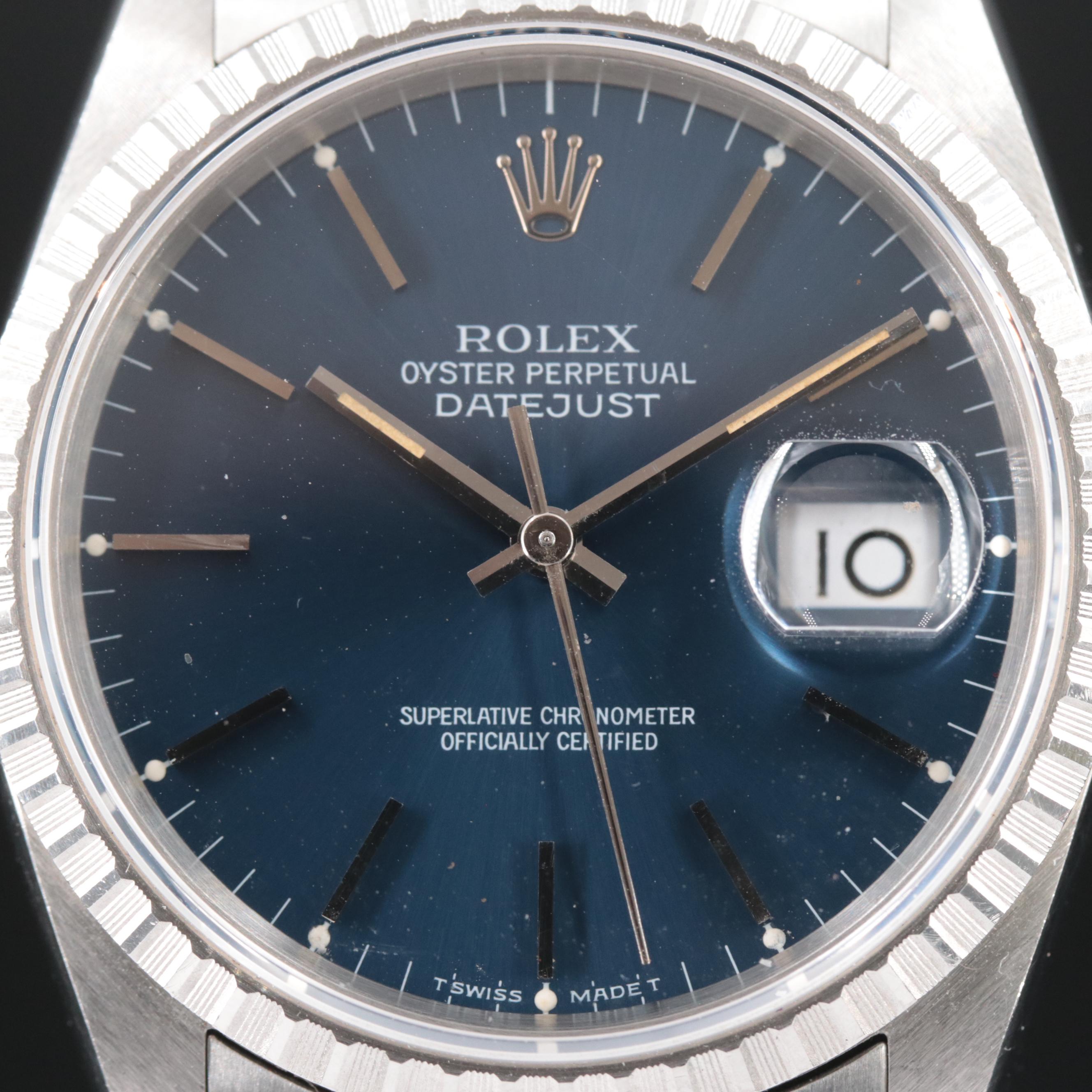 1991 Rolex Datejust 16220 Steel Watch