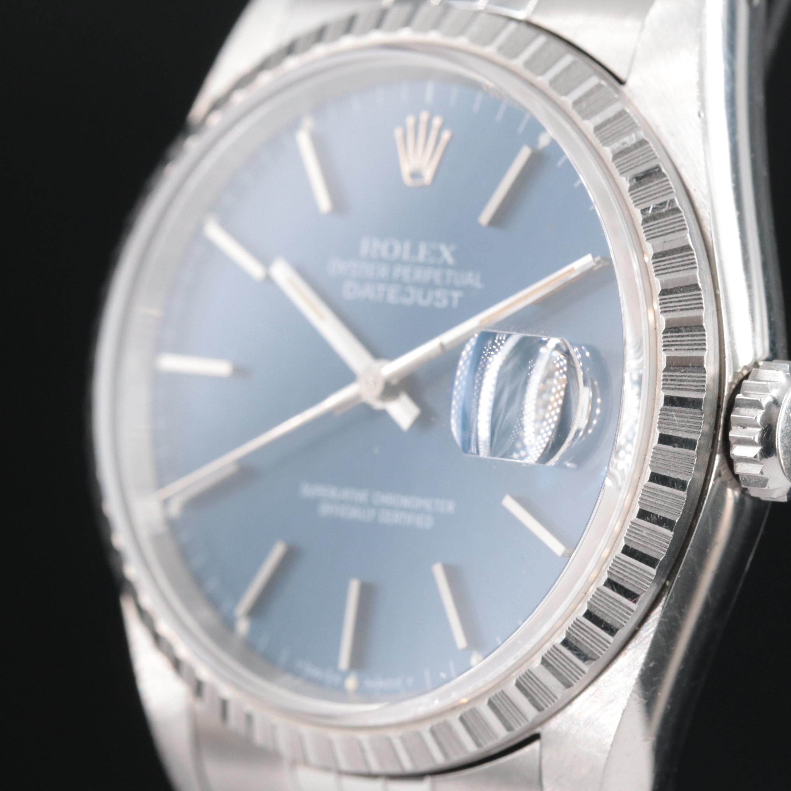 1991 Rolex Datejust 16220 Steel Watch