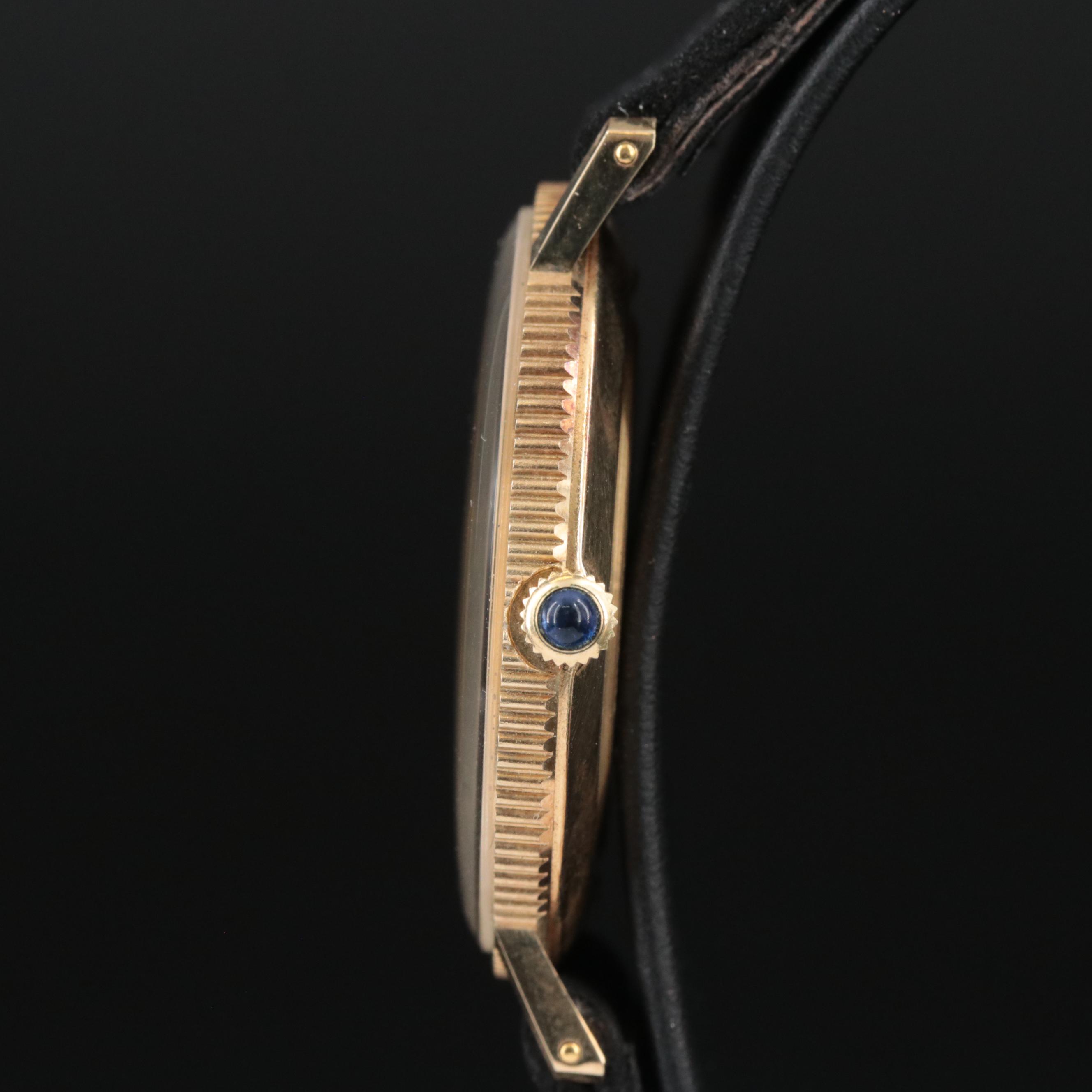 Lucien Piccard 14K Gold Coin Style Watch