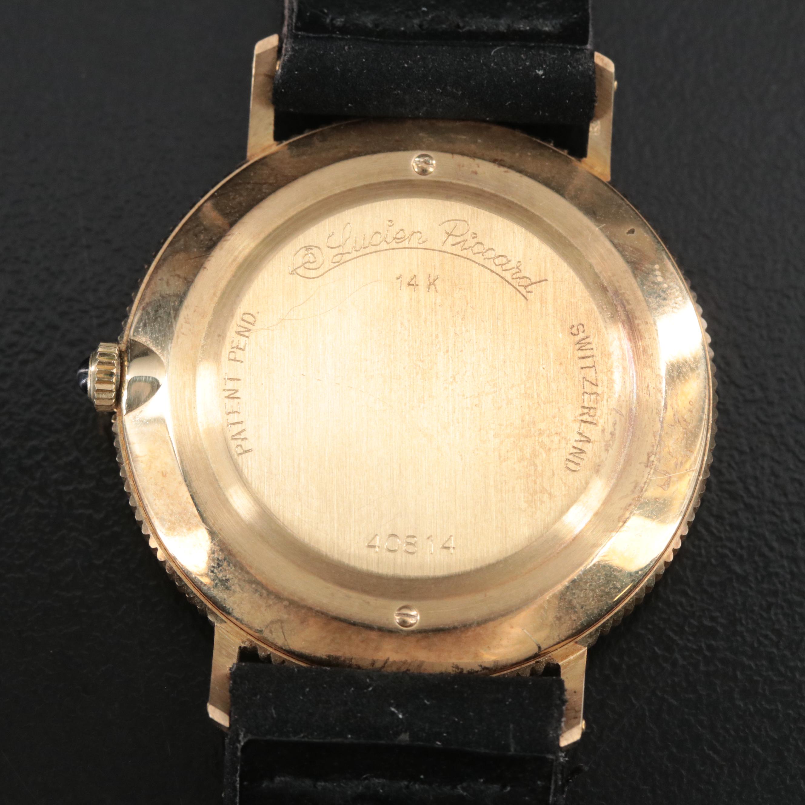 Lucien Piccard 14K Gold Coin Style Watch