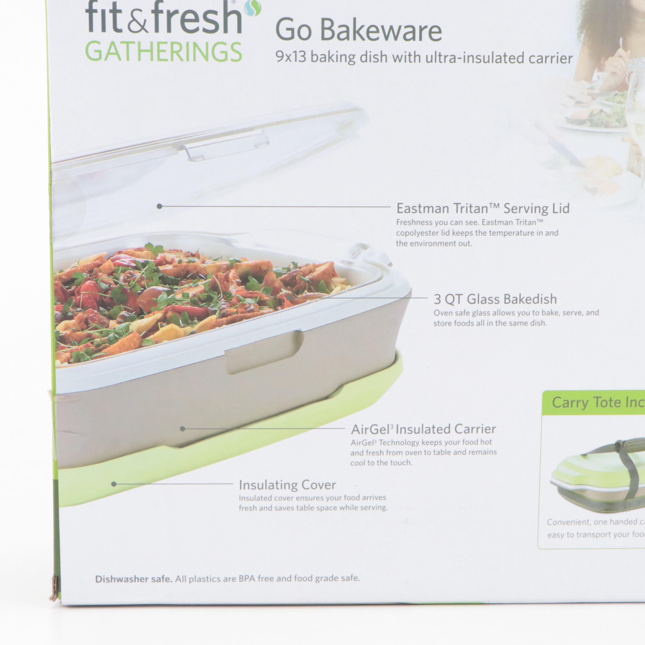 Fit & Fresh Gatherings Go Bake-Ware with Crock-Pot Slow Cooker and Serving Bowl