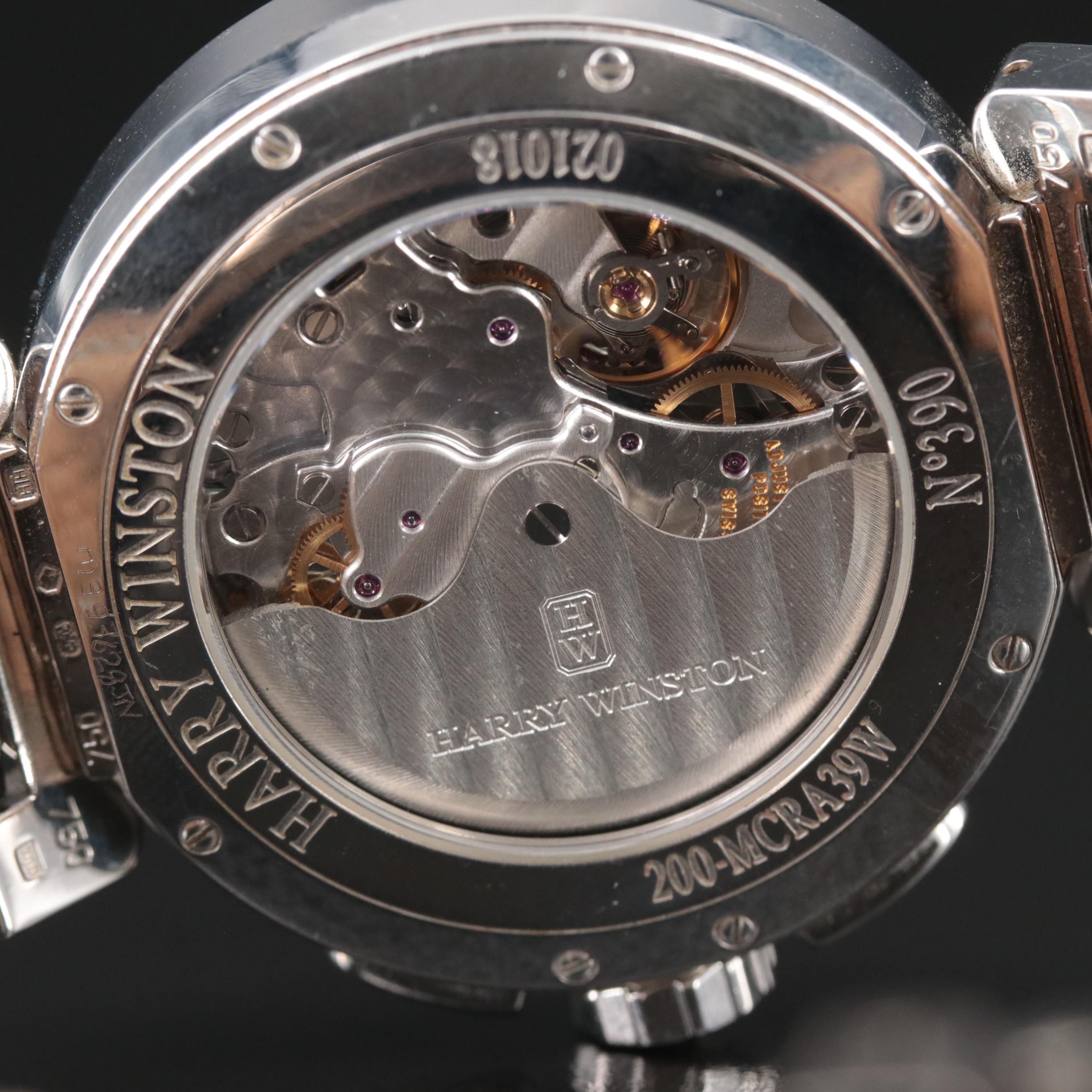 Harry Winston Premier Excenter Triple Retrograde Chronograph 18K Watch