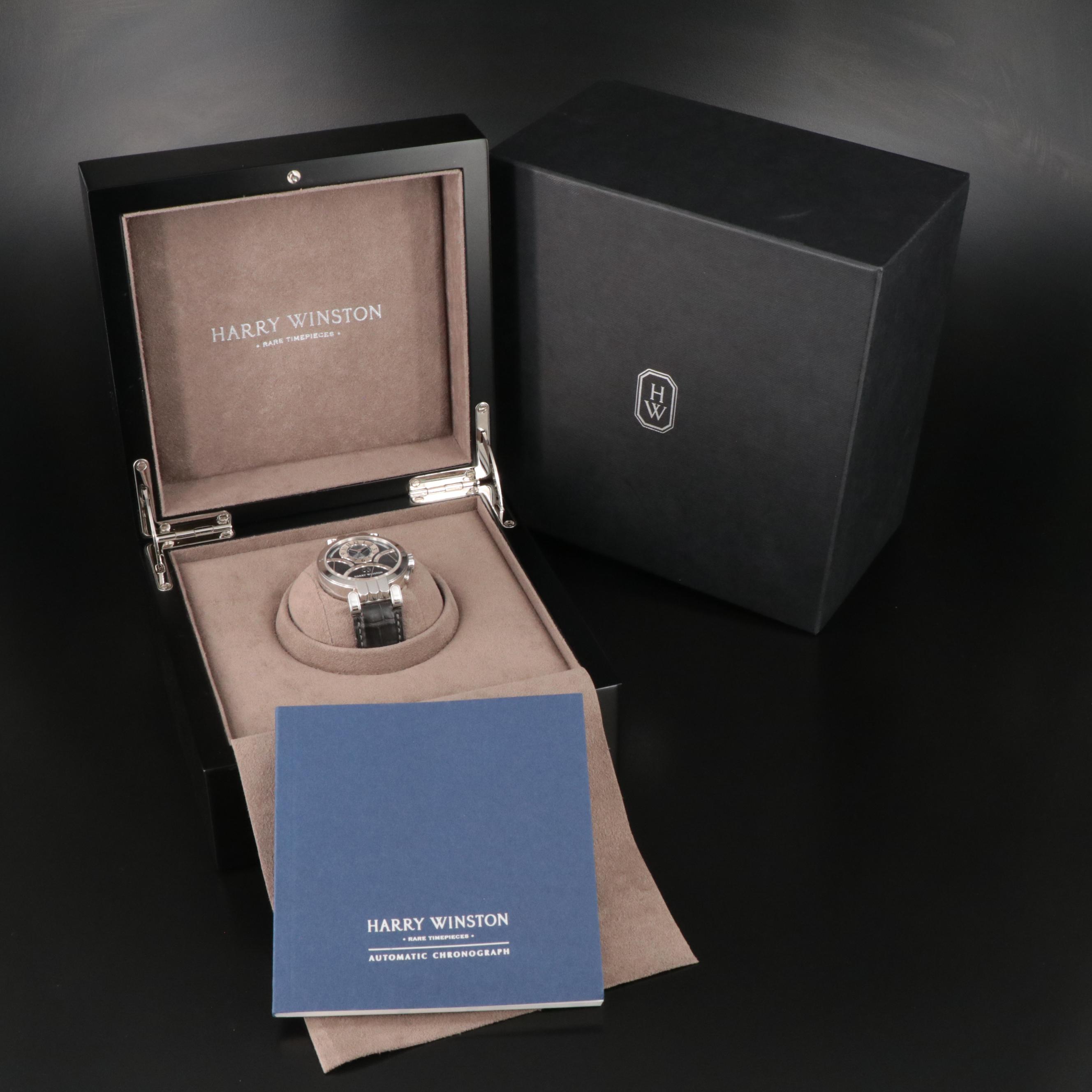 Harry Winston Premier Excenter Triple Retrograde Chronograph 18K Watch