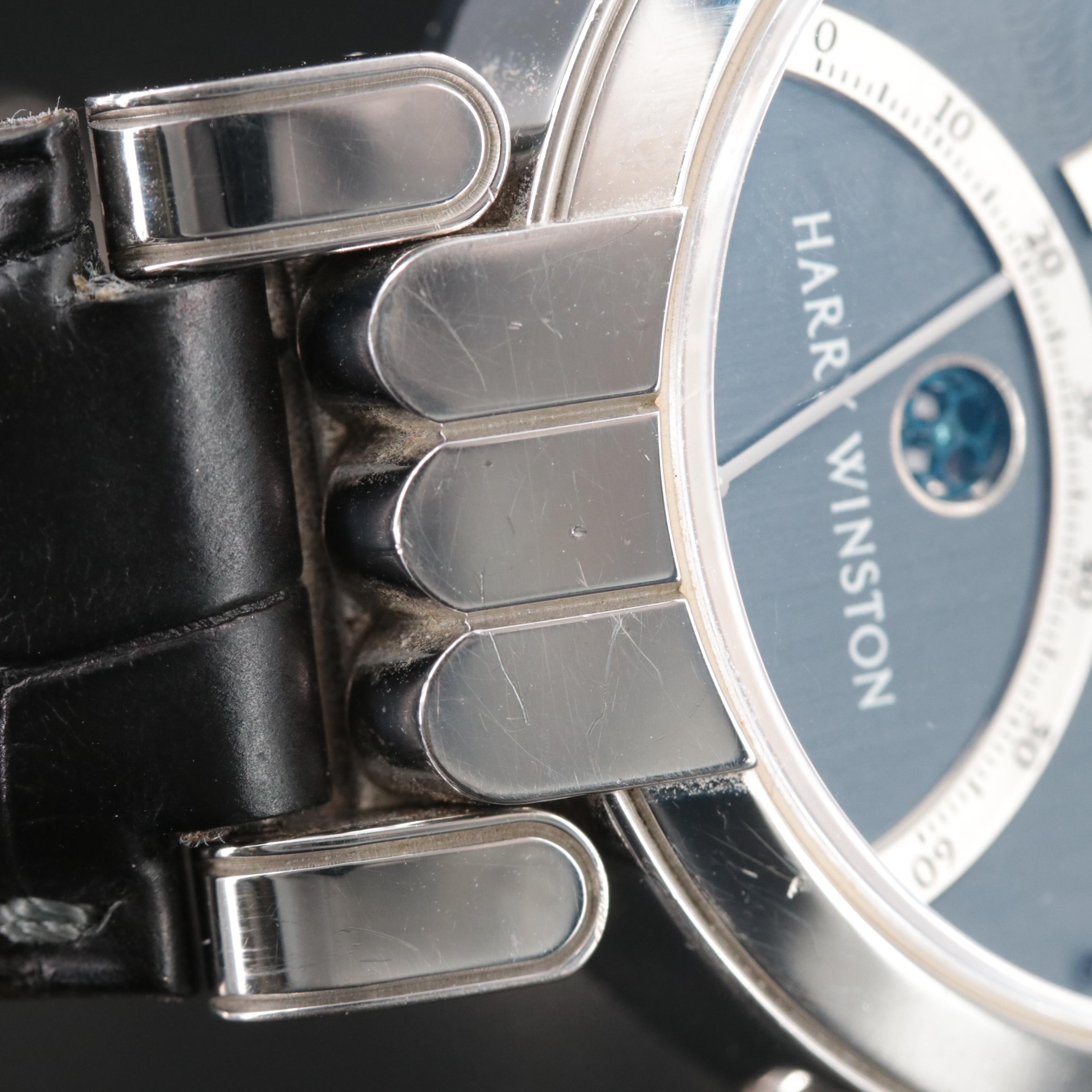 Harry Winston Premier Excenter Triple Retrograde Chronograph 18K Watch