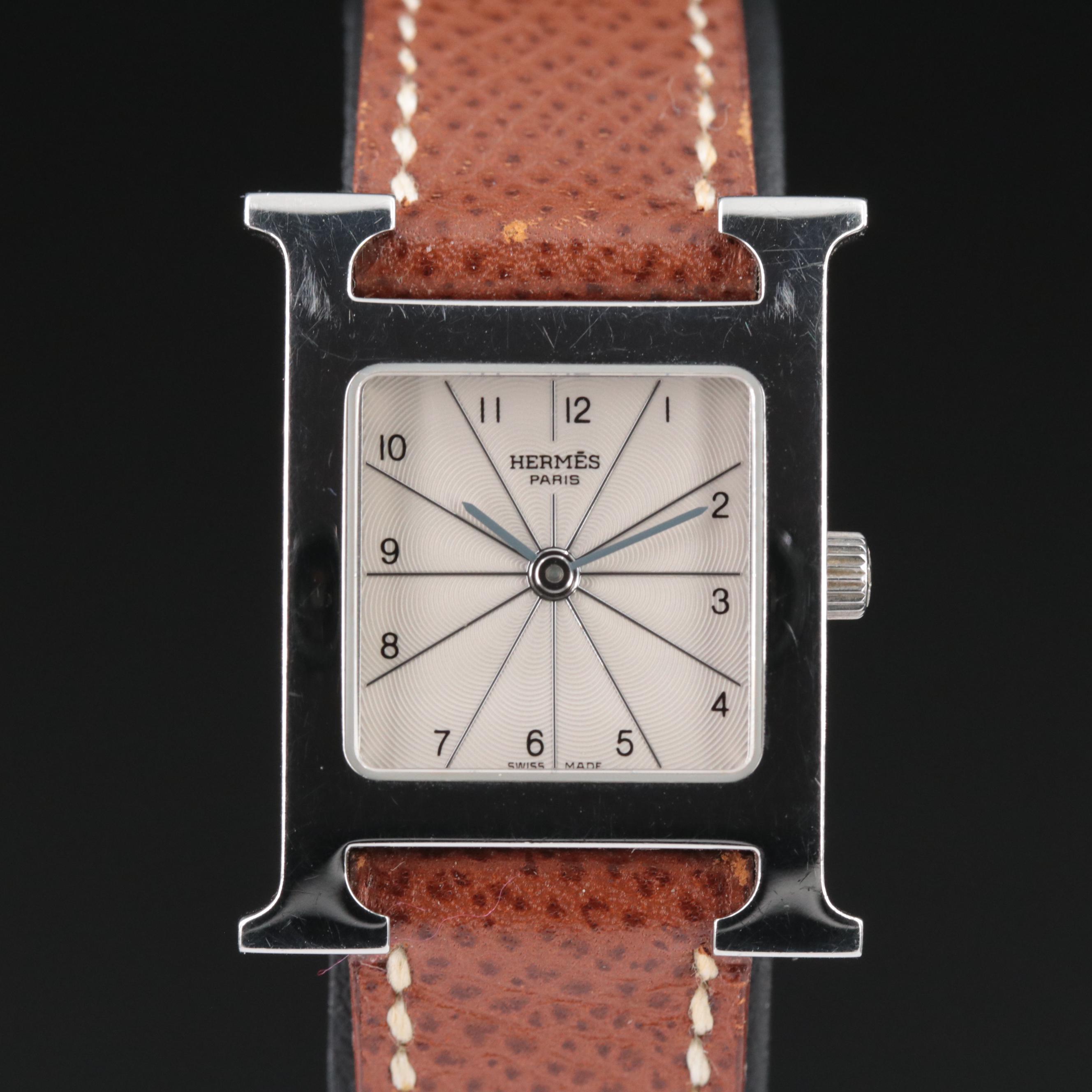 Hermes H Steel Quartz Watch