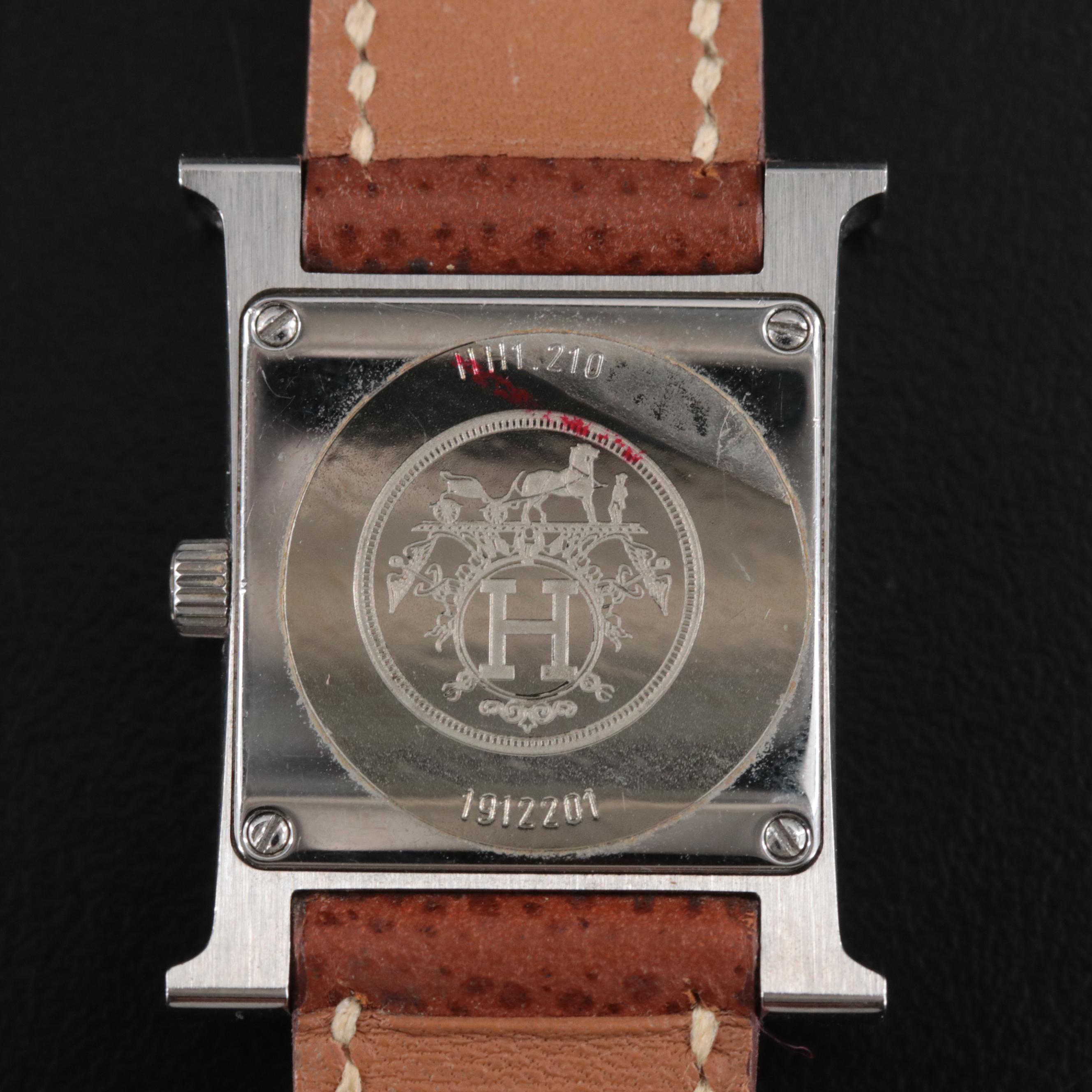 Hermes H Steel Quartz Watch