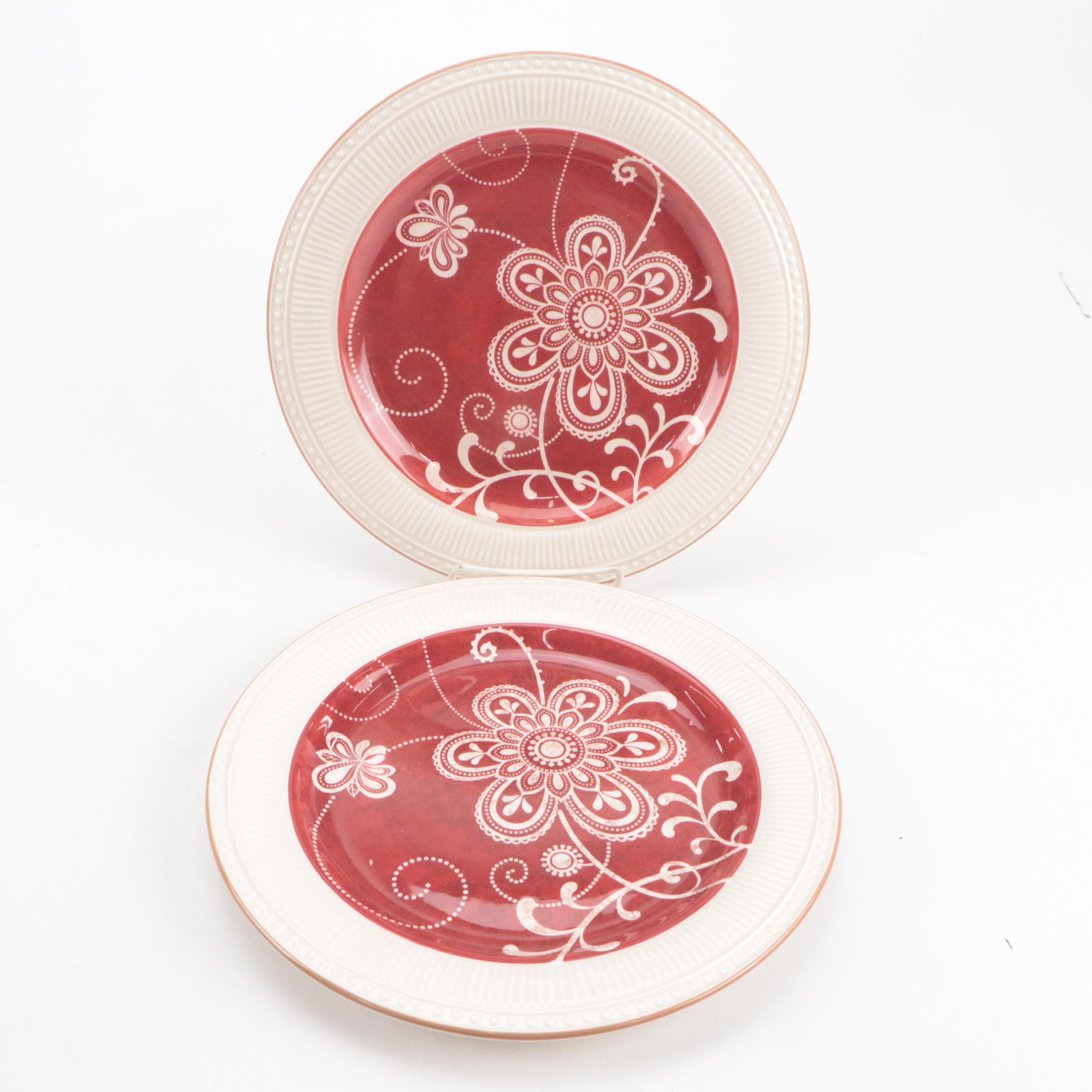 Pier 1 "Maribeth" Plates with Italian Pasta Bowls