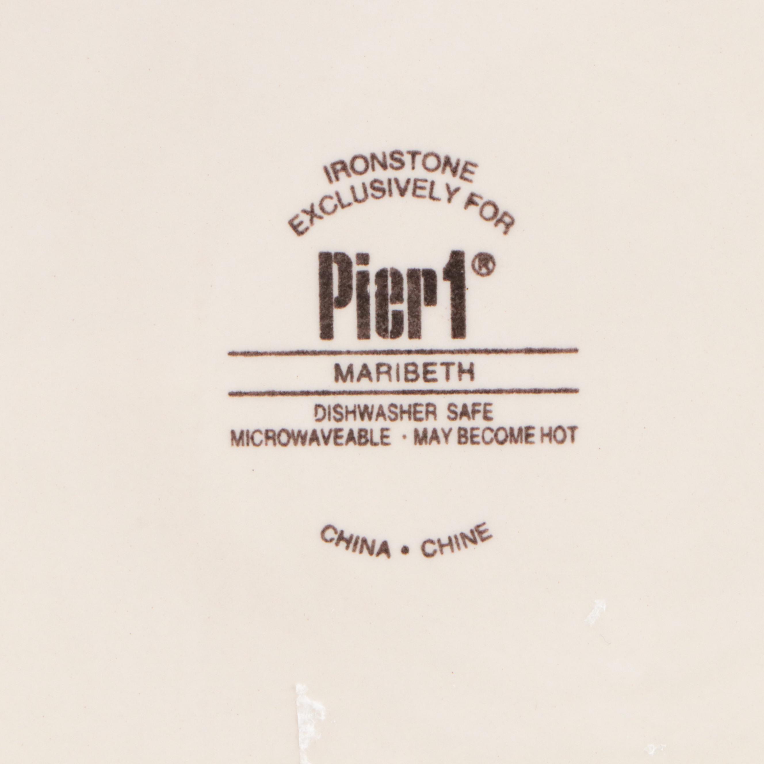 Pier 1 "Maribeth" Plates with Italian Pasta Bowls