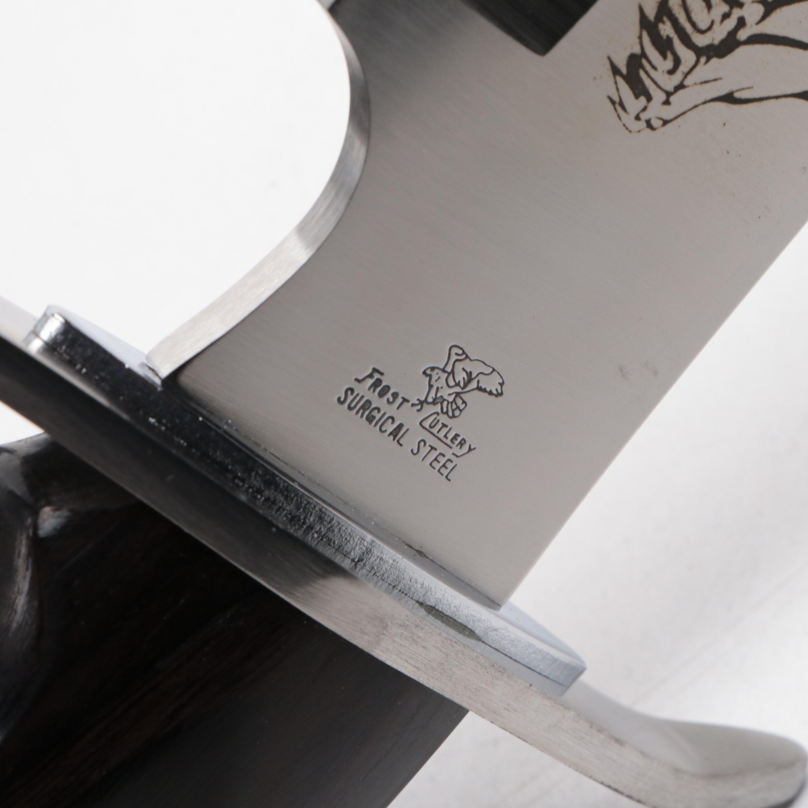 Frost Cutlery "Undertaker Warrior" and "Cat Paw" Bowie Knives with Scabbards