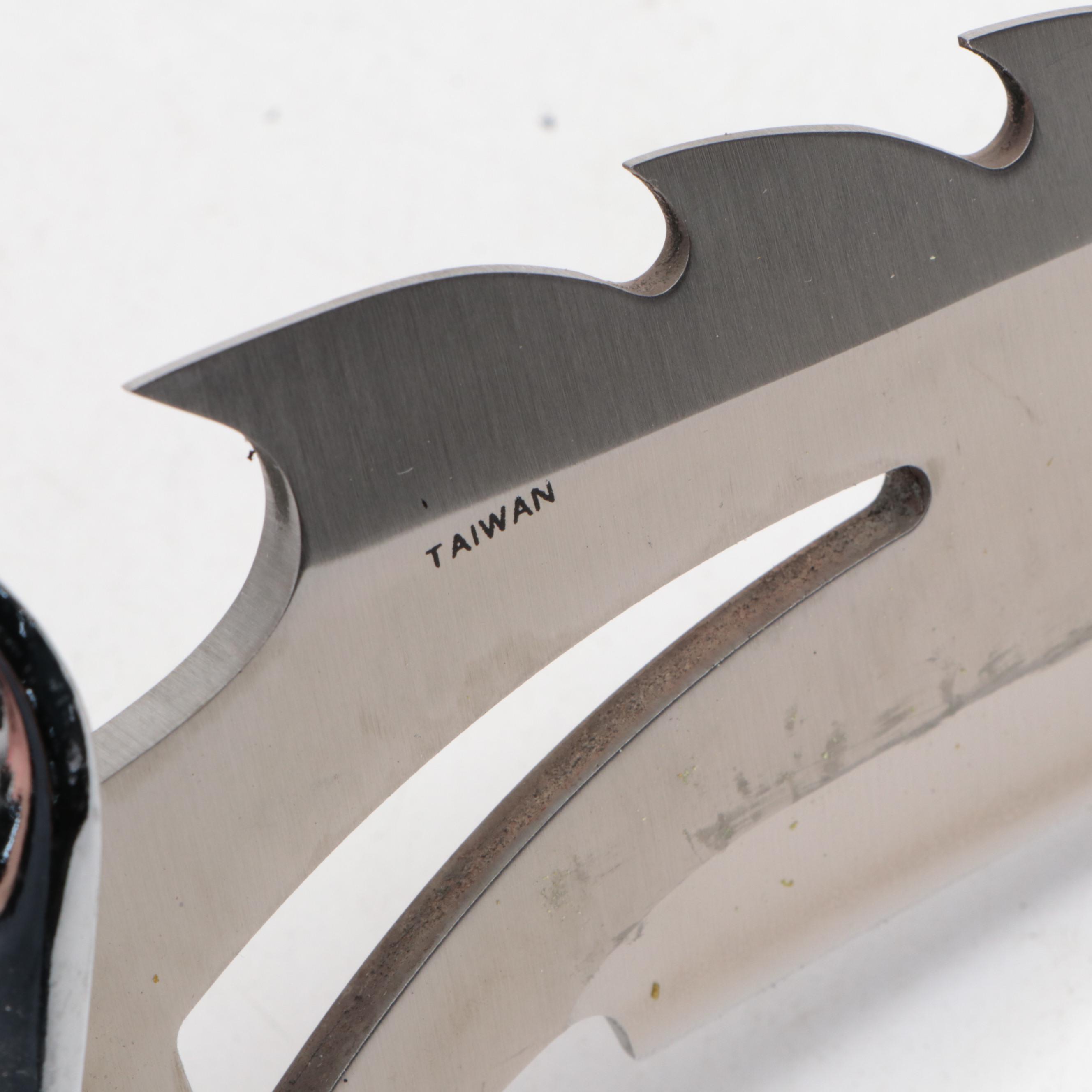 Frost Cutlery "Undertaker Warrior" and "Cat Paw" Bowie Knives with Scabbards