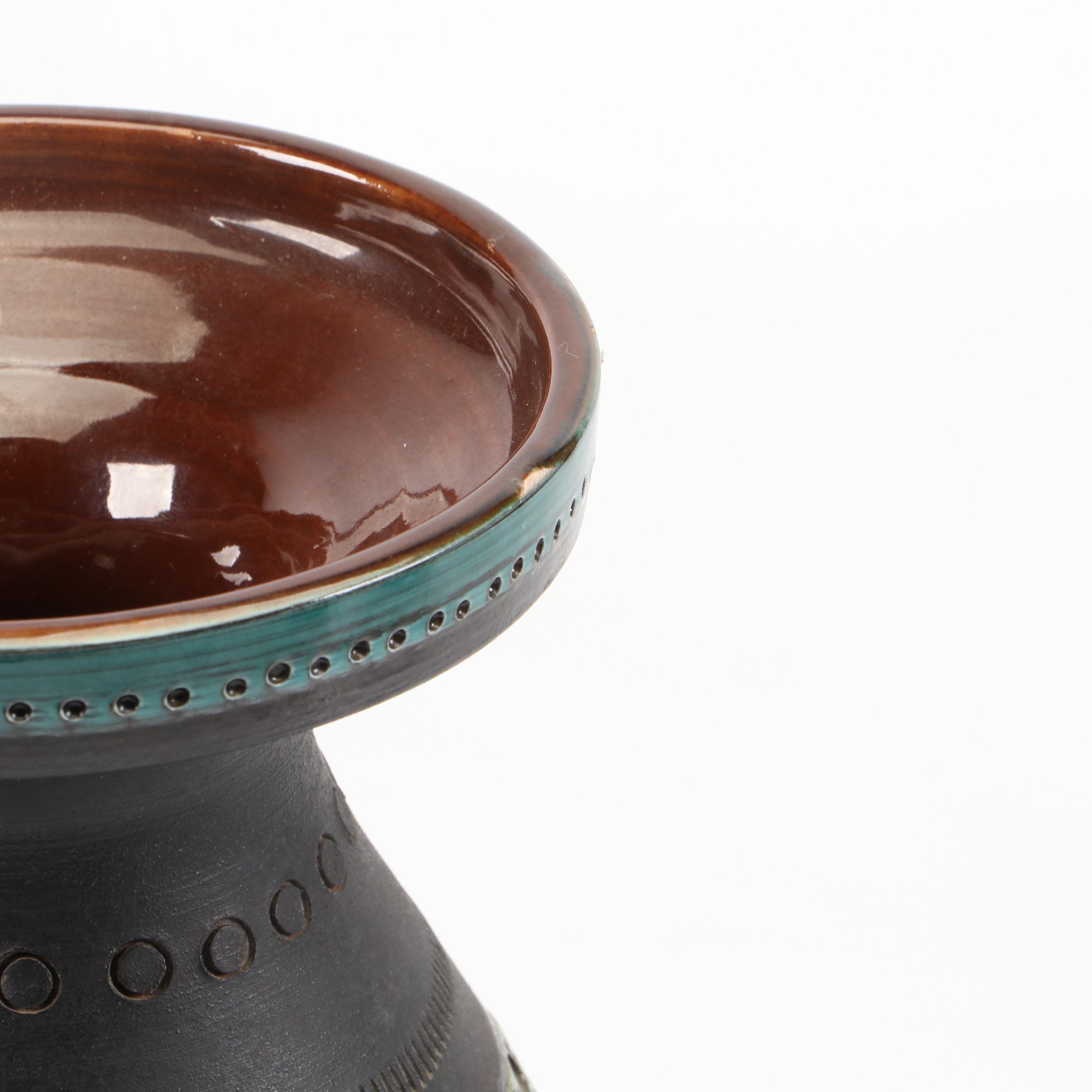 Aldo Londi for Bitossi "Rimini Blue" Ceramic Vase with Ceramic Lidded Jars