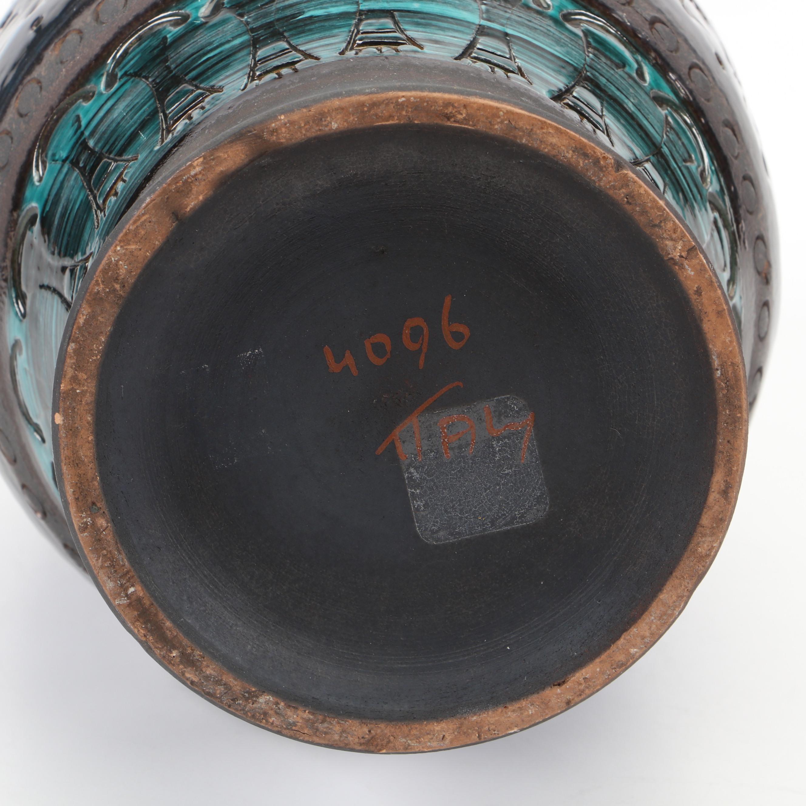 Aldo Londi for Bitossi "Rimini Blue" Ceramic Vase with Ceramic Lidded Jars