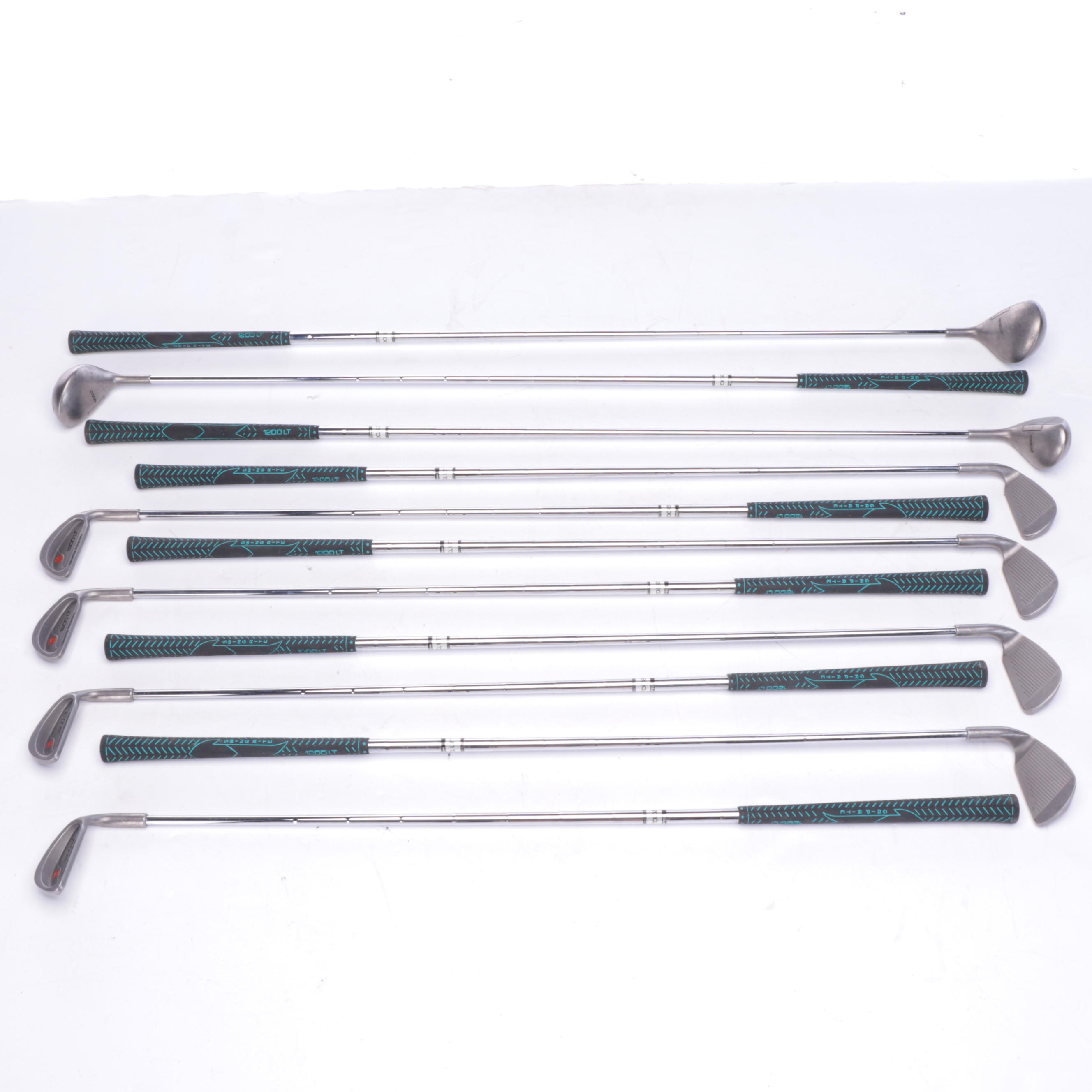 Wilson 1200LT Clubs Including Woods and Irons, Late 20th Century