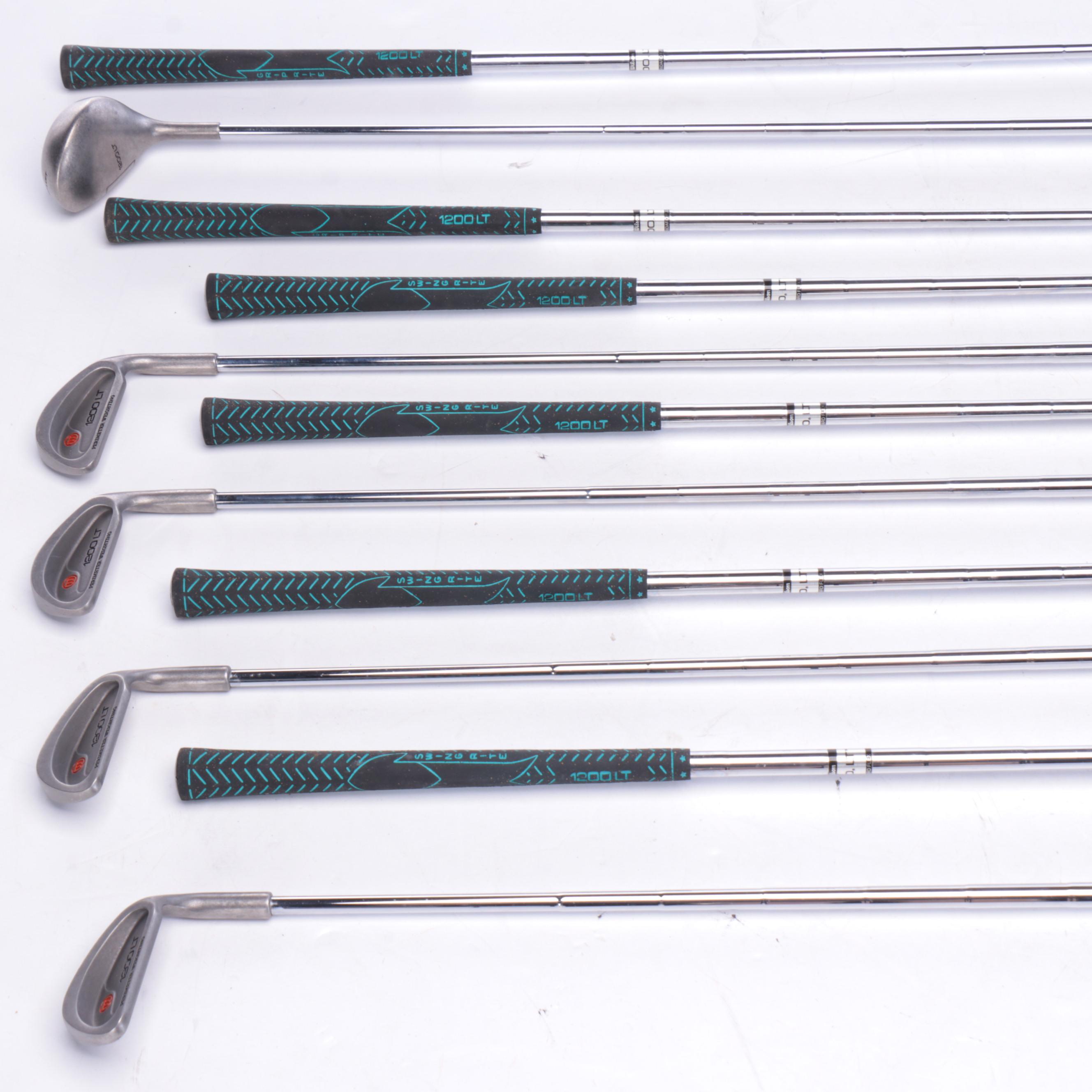 Wilson 1200LT Clubs Including Woods and Irons, Late 20th Century