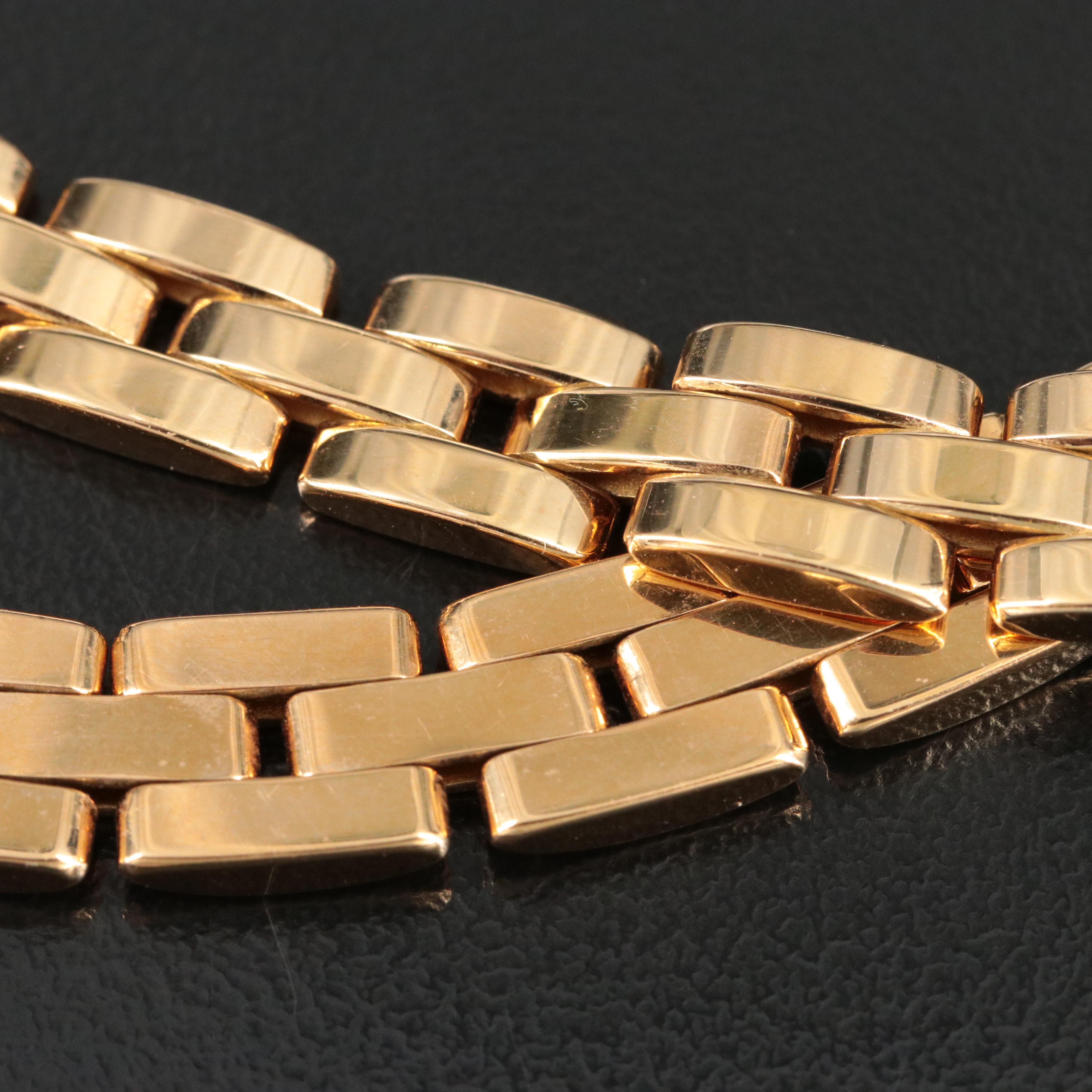Cartier Maillon Panthère 18K Triple Row Necklace with Cartier Certificate