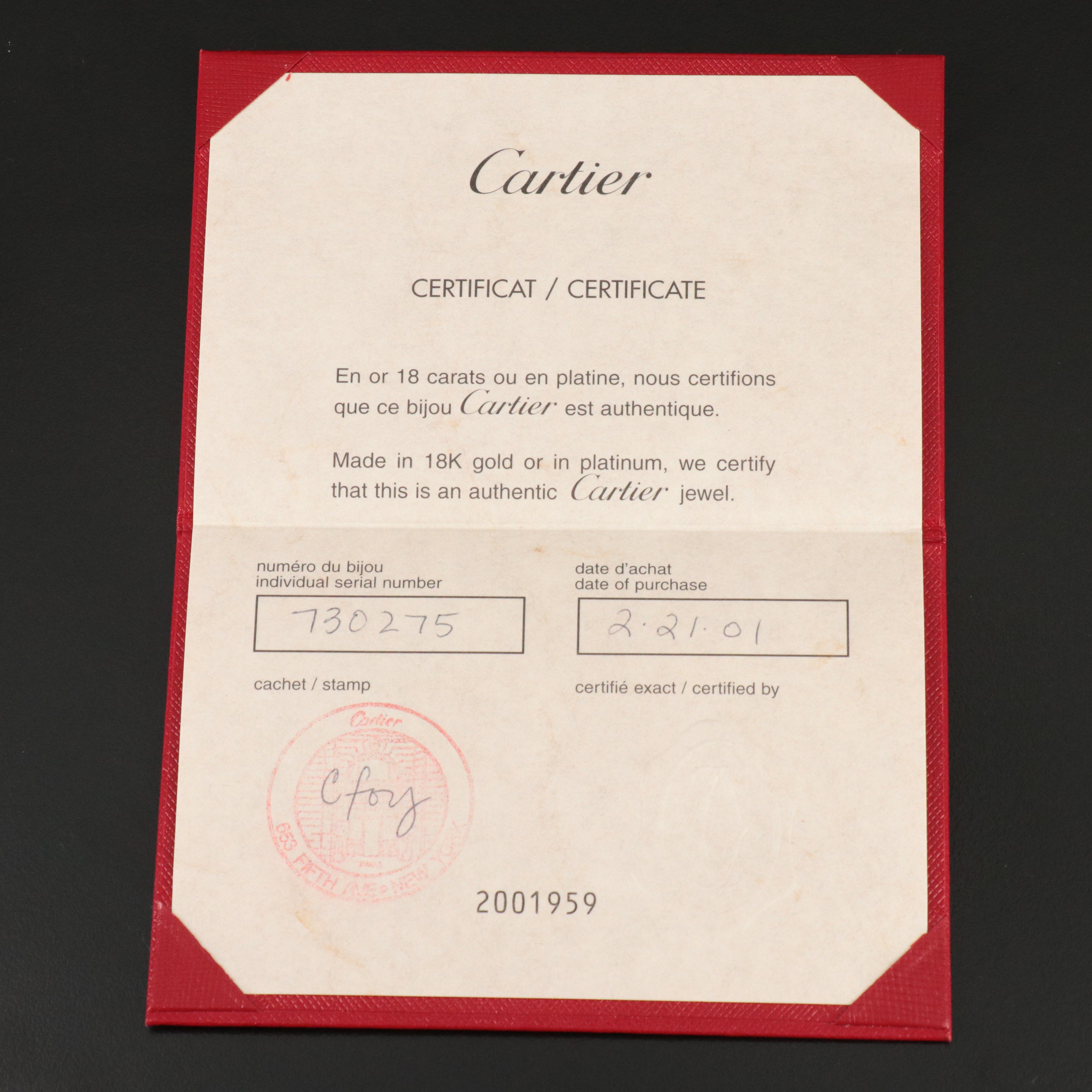 Cartier Maillon Panthère 18K Triple Row Necklace with Cartier Certificate