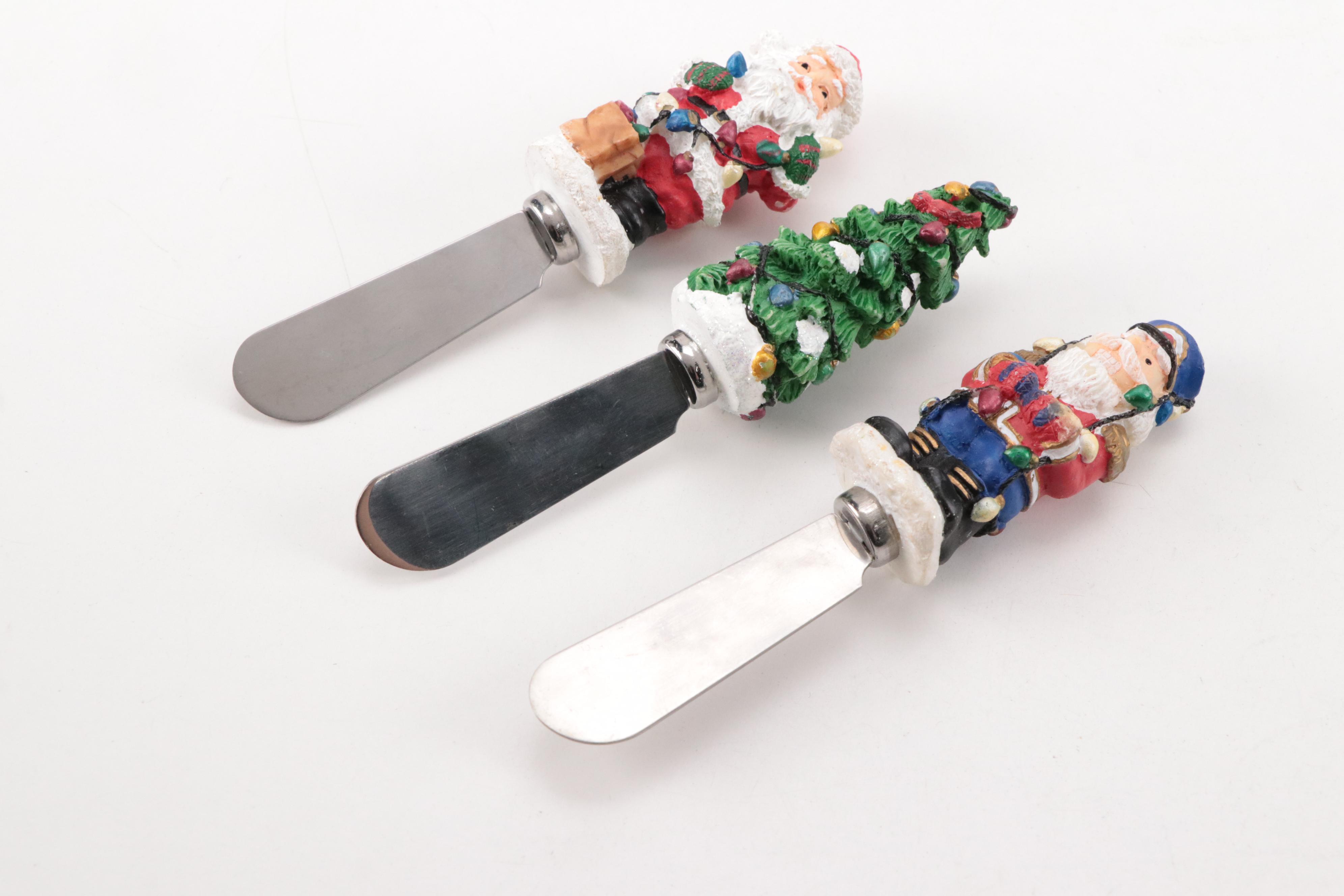 Pier 1 Imports "Candy Cane" Christmas Plates with Quilted Table Runners and More