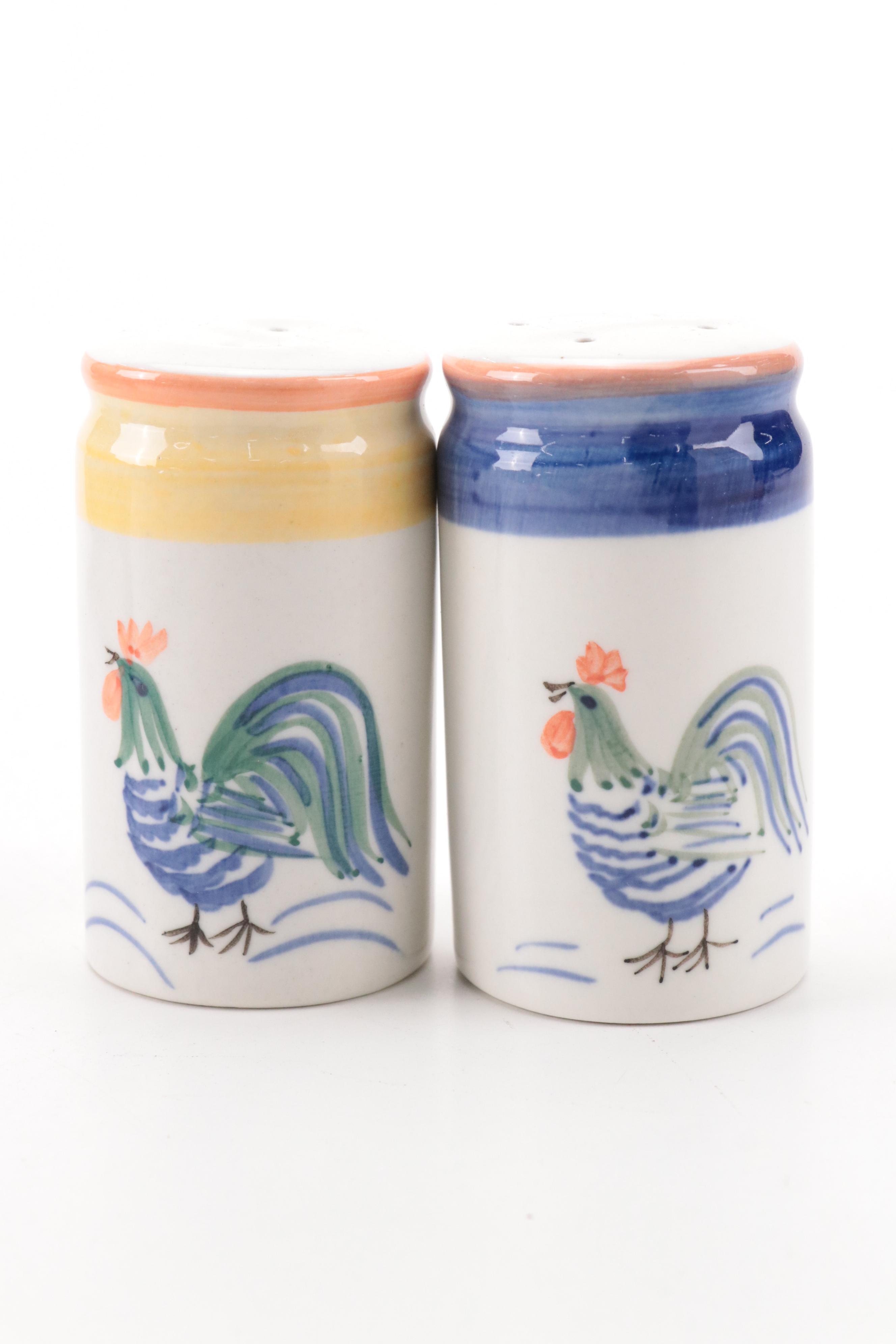 Tabletops Unlimited "Rooster Glory" Mugs with Other Kitchenware and Decor