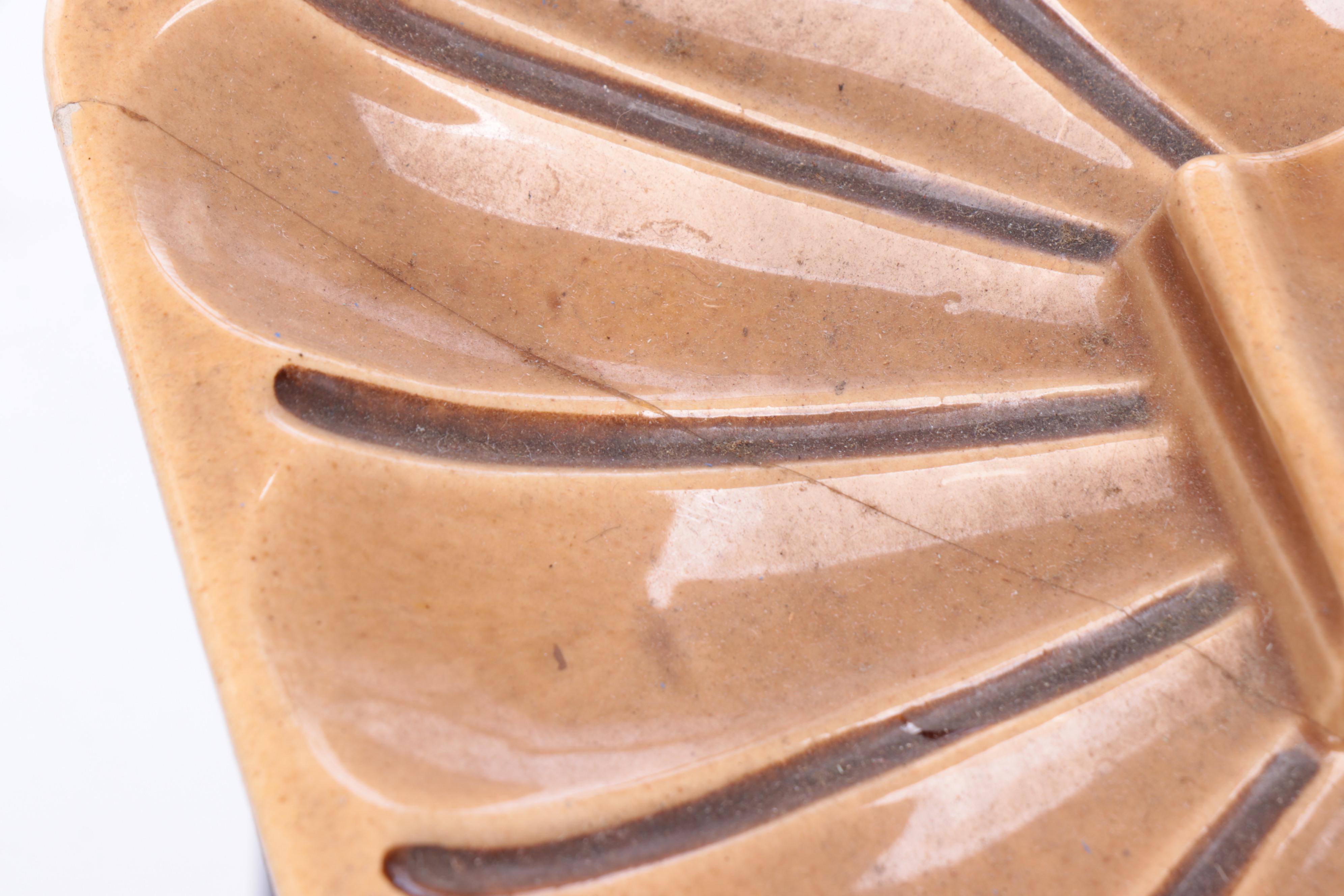 MCM Studio Haeger Art Pottery Standing Ash Receiver with Hairpin Legs