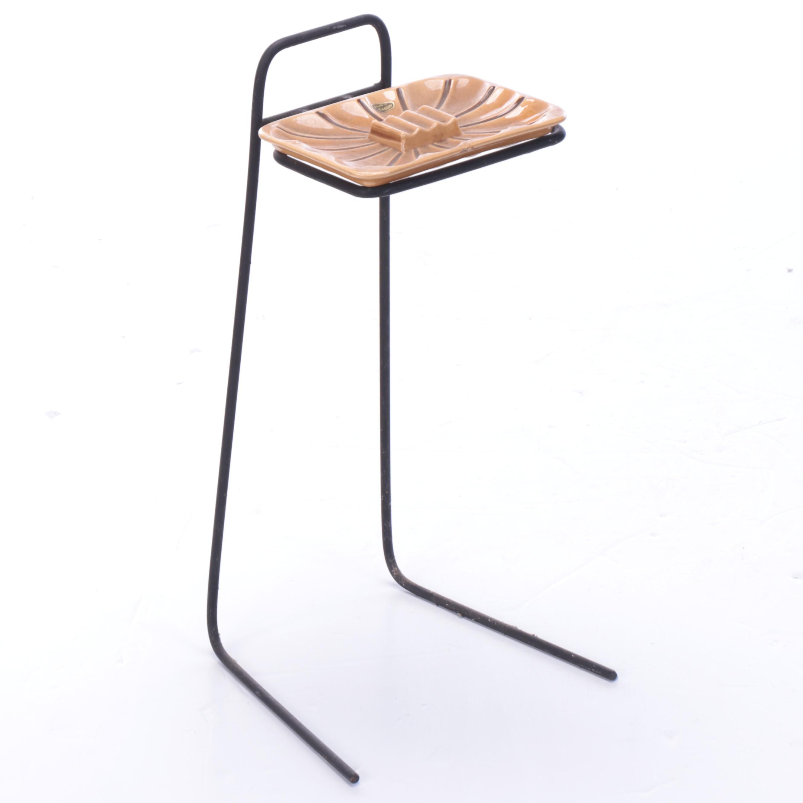 MCM Studio Haeger Art Pottery Standing Ash Receiver with Hairpin Legs