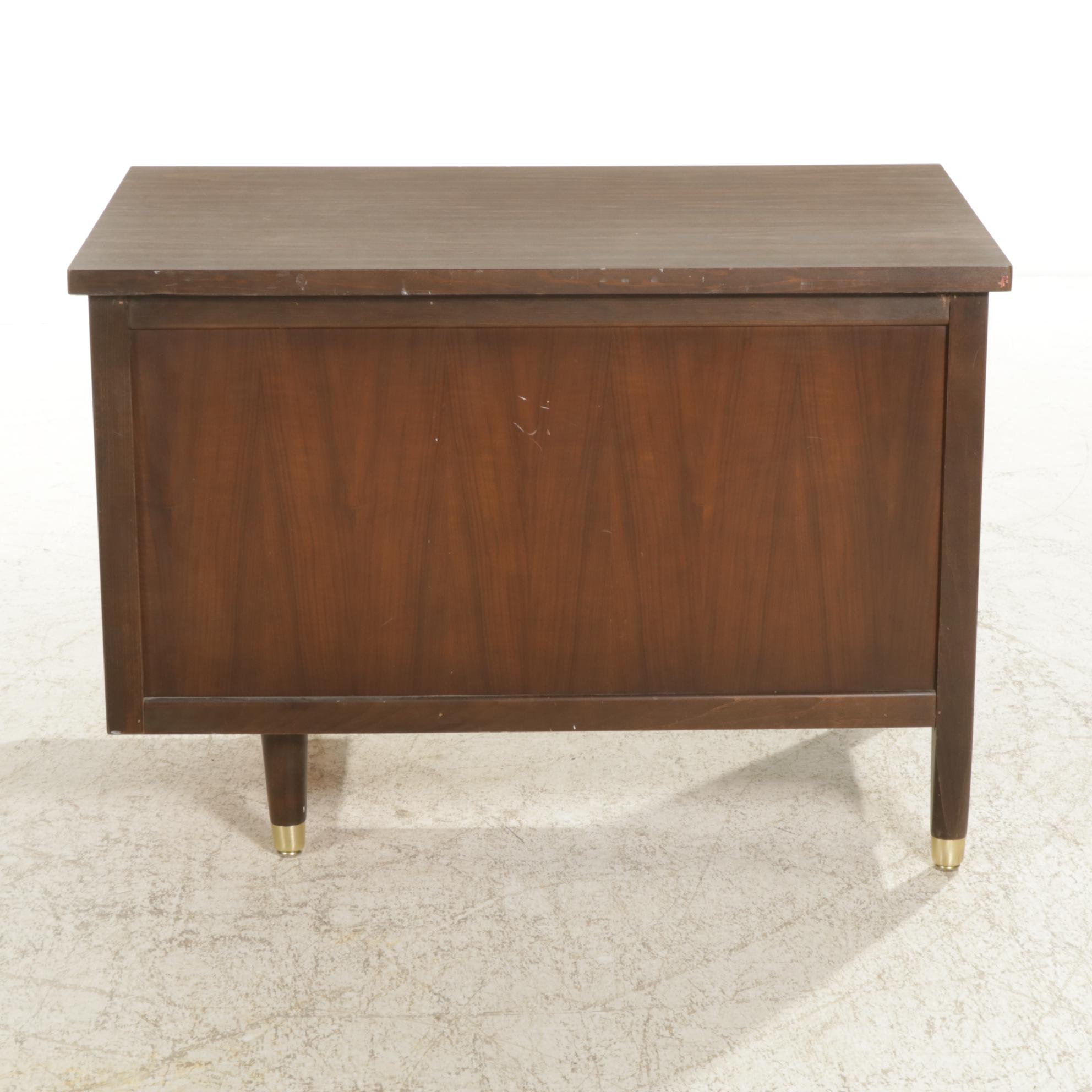 Indiana Desk Co. Mid Century Modern Walnut and Laminate Top Writing Desk