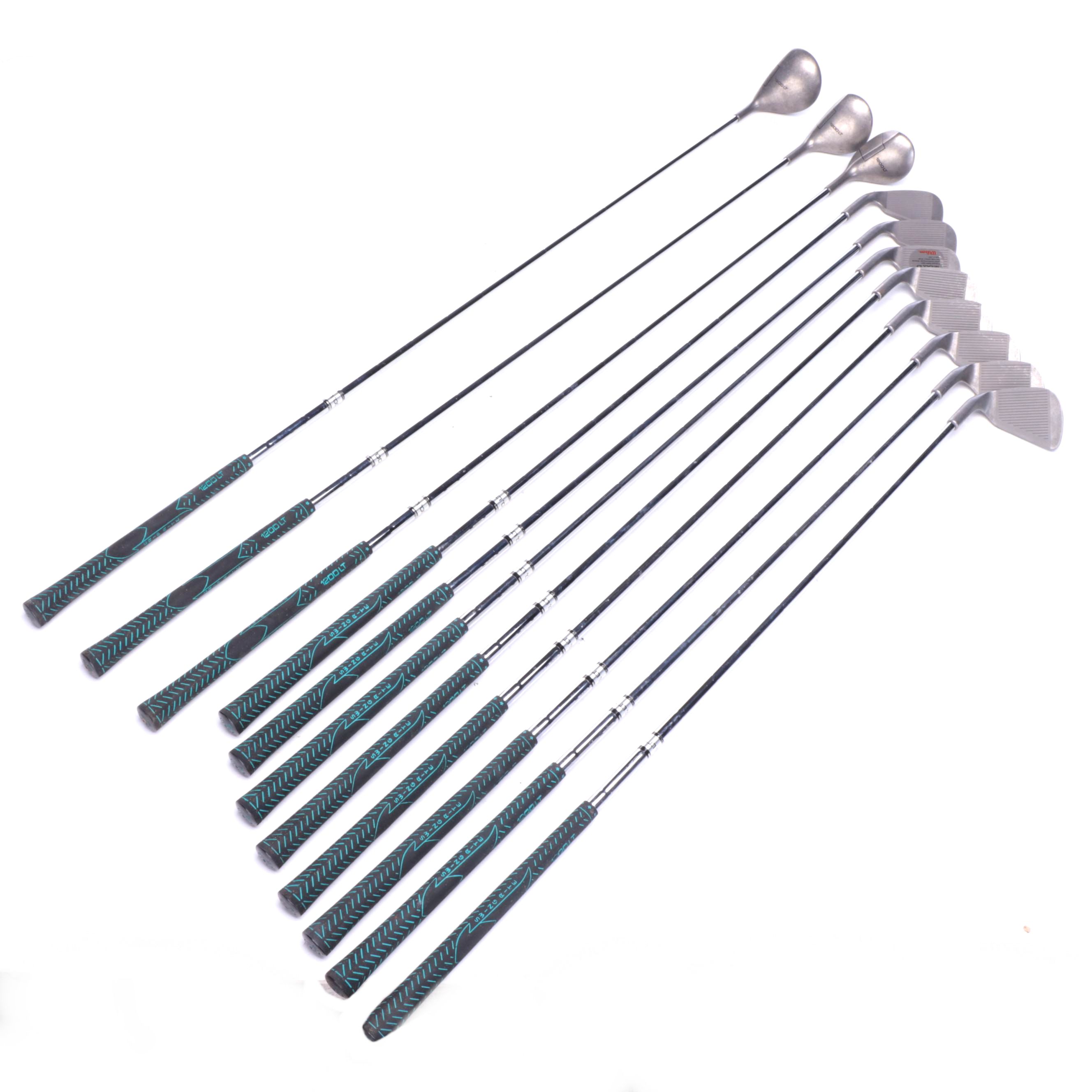 Wilson 1200LT Clubs Including Woods and Irons, Late 20th Century