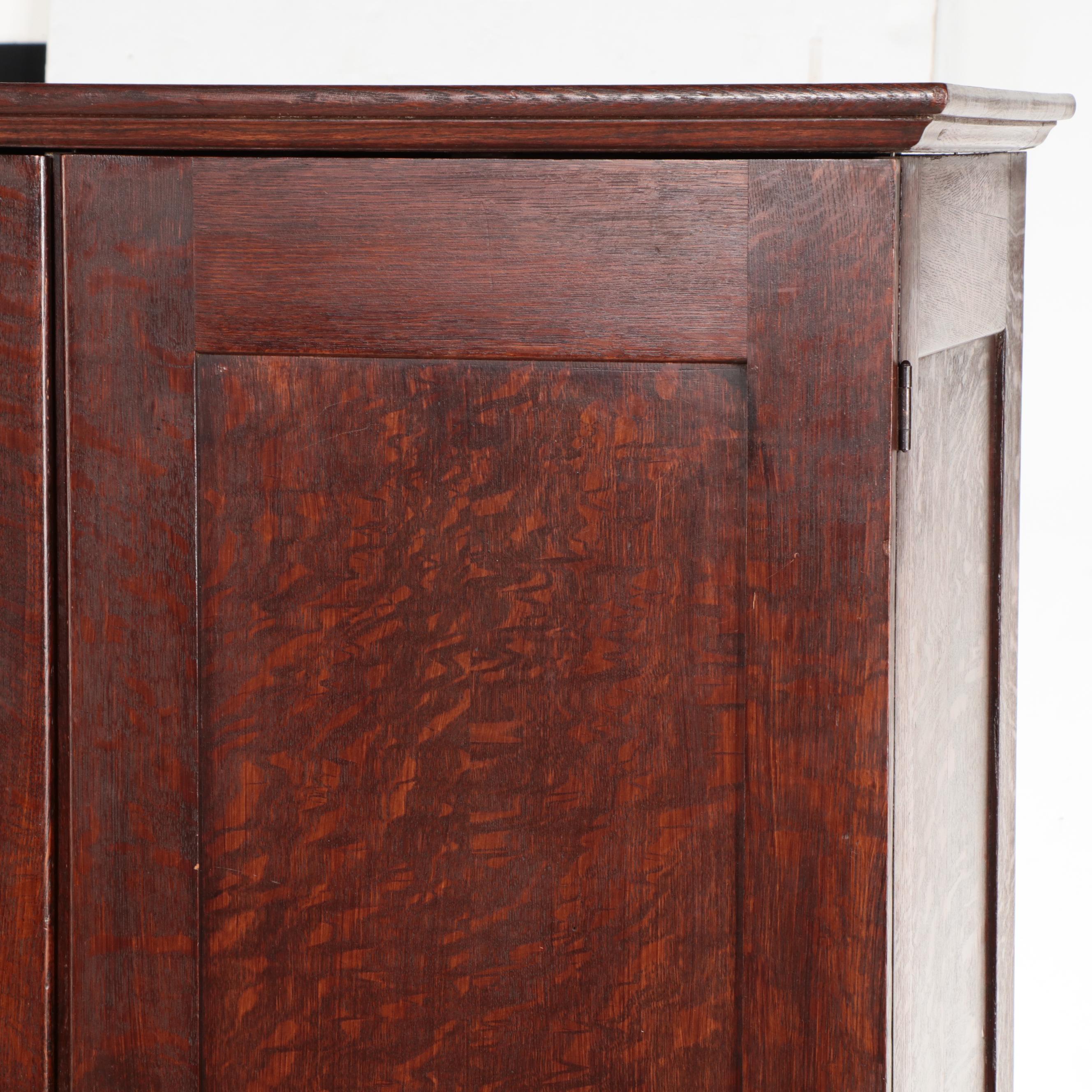 Quartersawn Oak Chifferobe and Low Chest, Incl. Reutti & Co., Early 20th Century