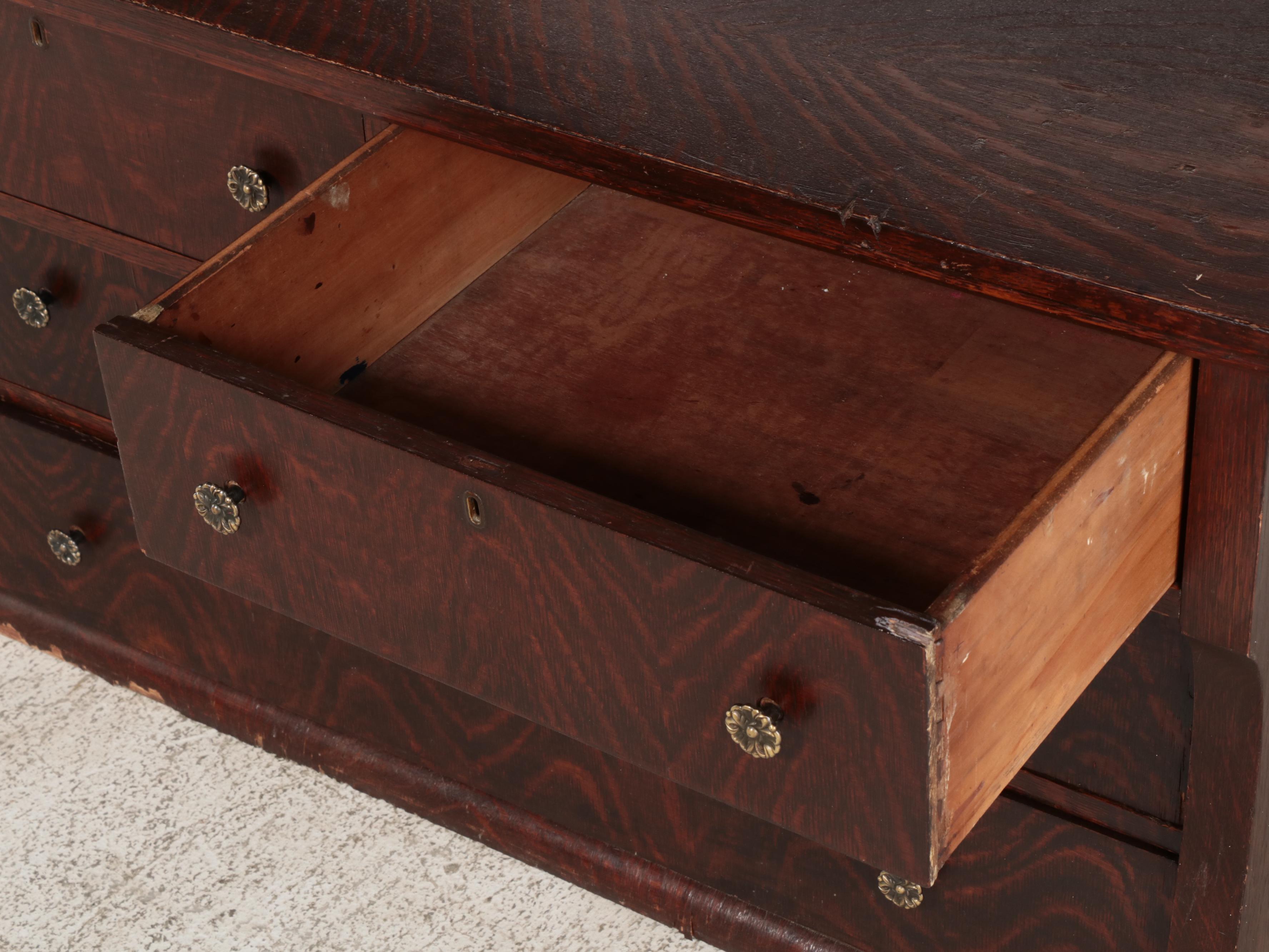 Quartersawn Oak Chifferobe and Low Chest, Incl. Reutti & Co., Early 20th Century