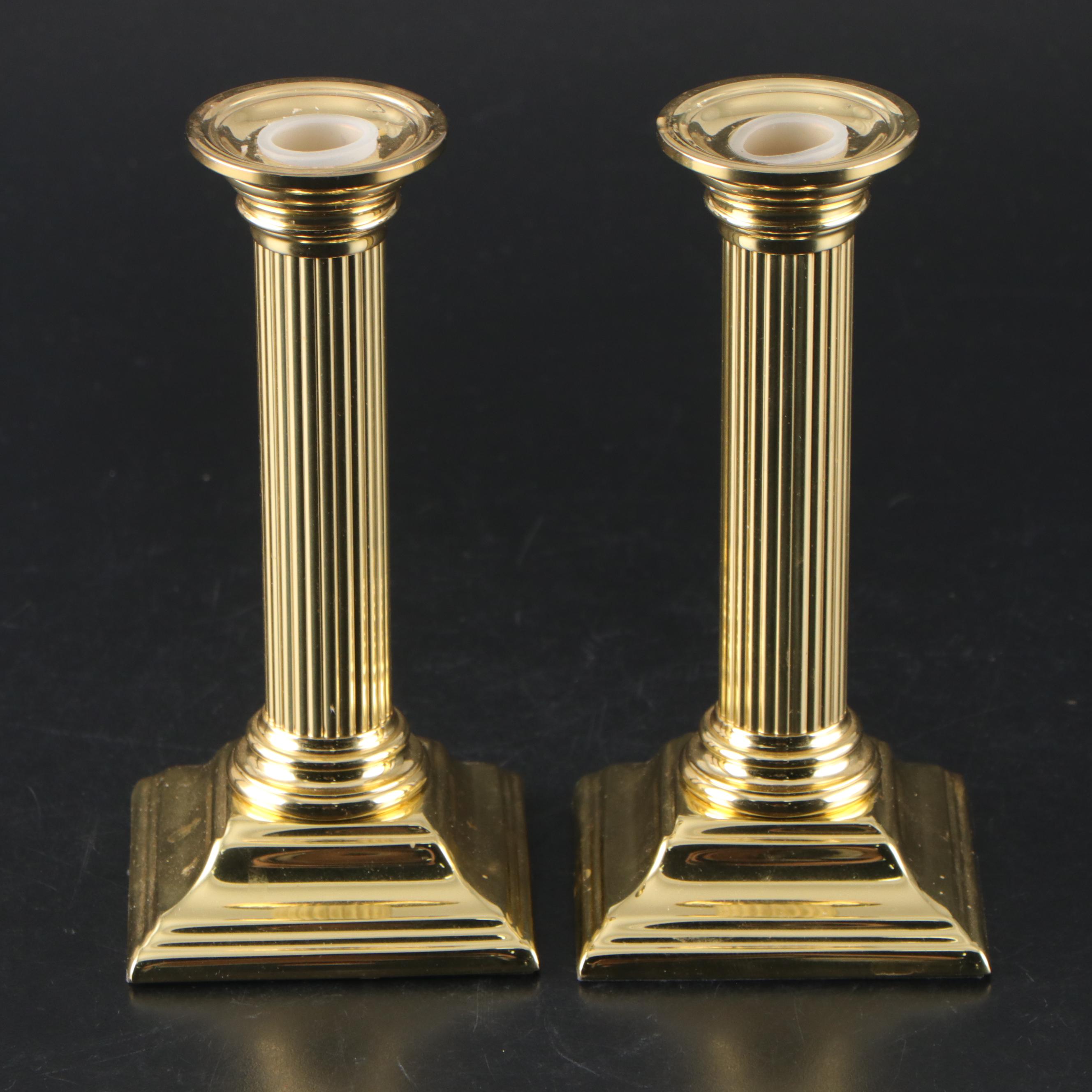 Baldwin Brass Chamberstick and Candlesticks with More