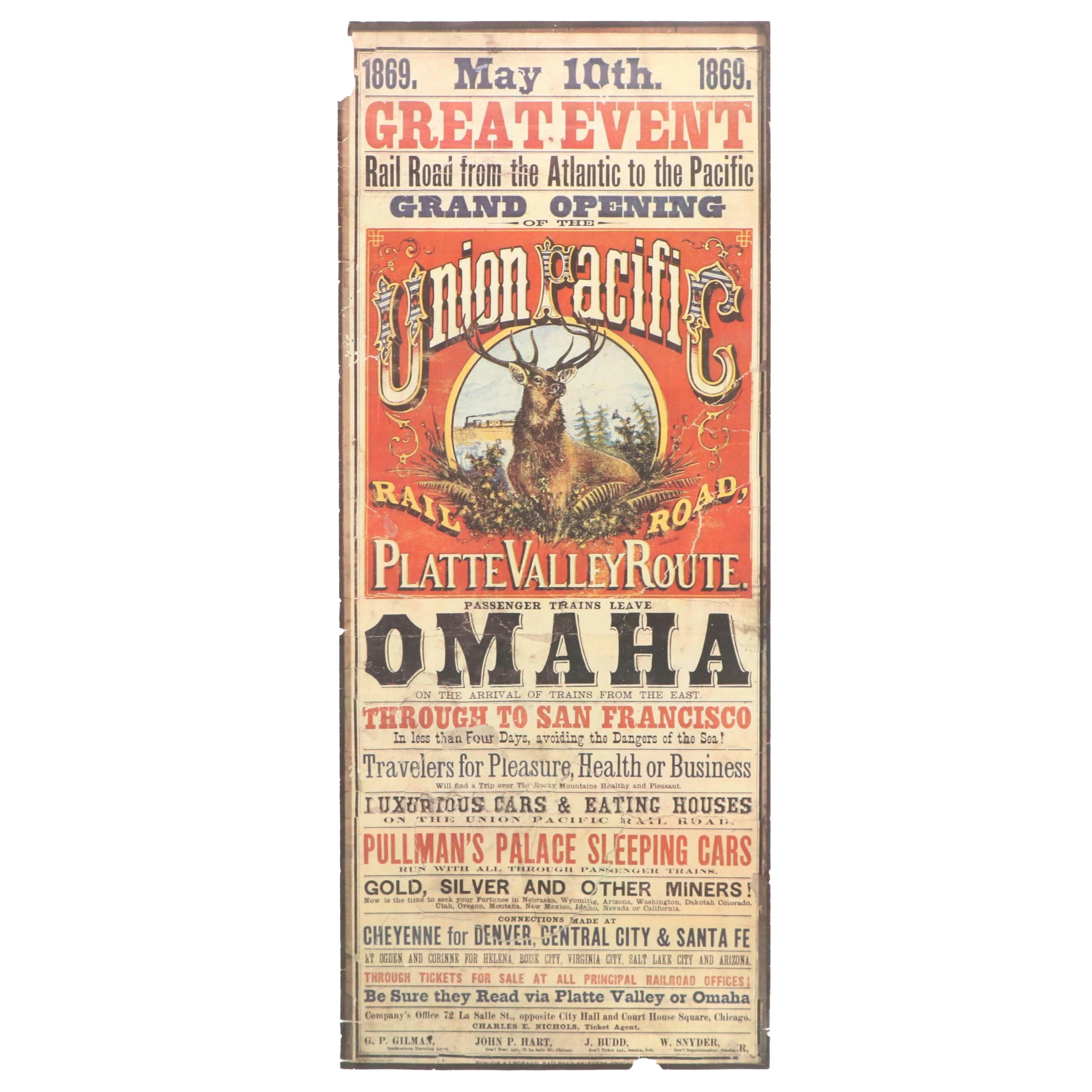 Offset Lithograph Reproduction Poster for Union Pacific Railroad, 20th Century