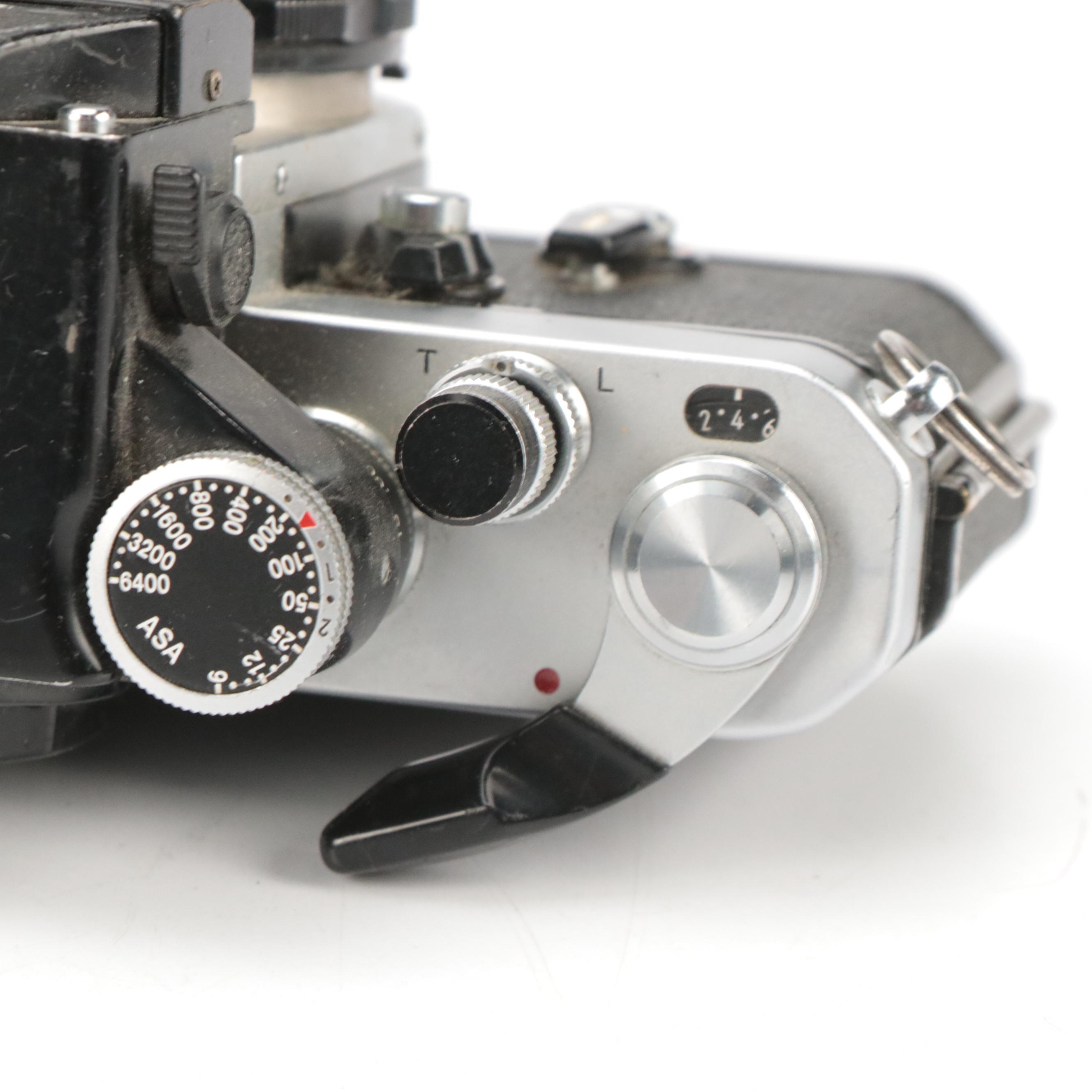 Nikon F3 With MD-4 Motor Drive, Nikon F2 35mm Camera, Filter and Lens Collection