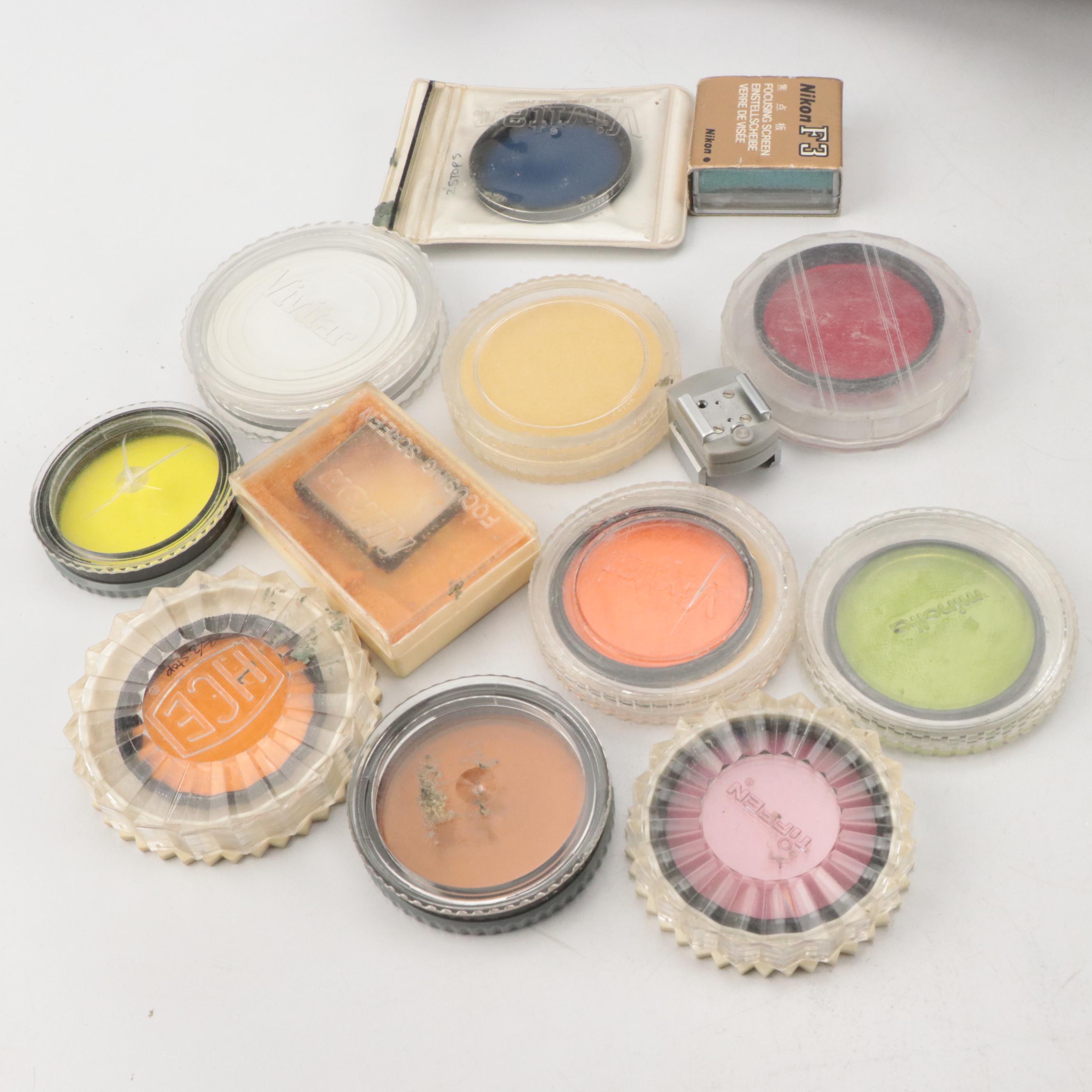 Nikon F3 With MD-4 Motor Drive, Nikon F2 35mm Camera, Filter and Lens Collection