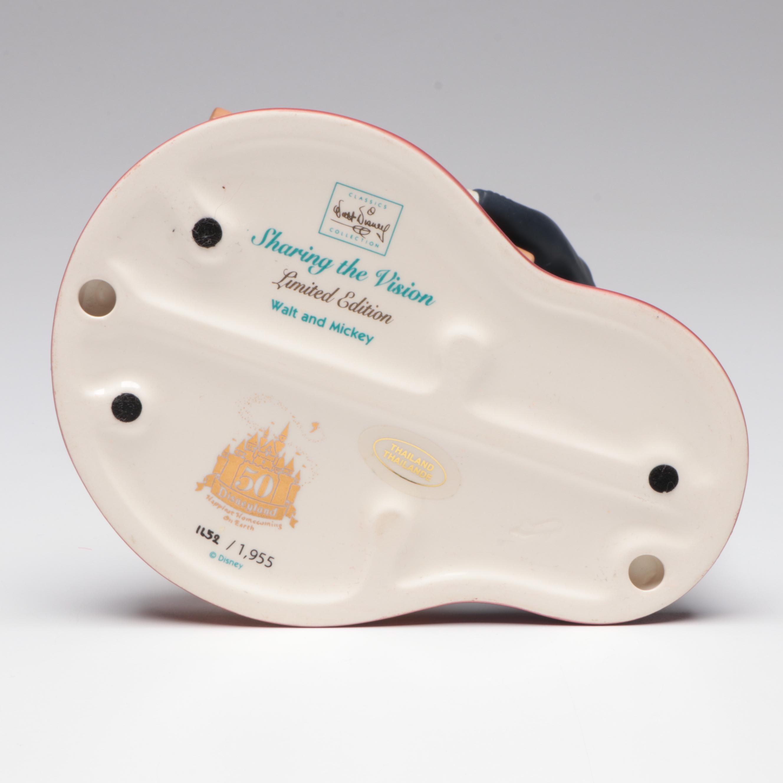 Walt Disney Classics Limited Edition "Sharing the Vision" Porcelain Figurine