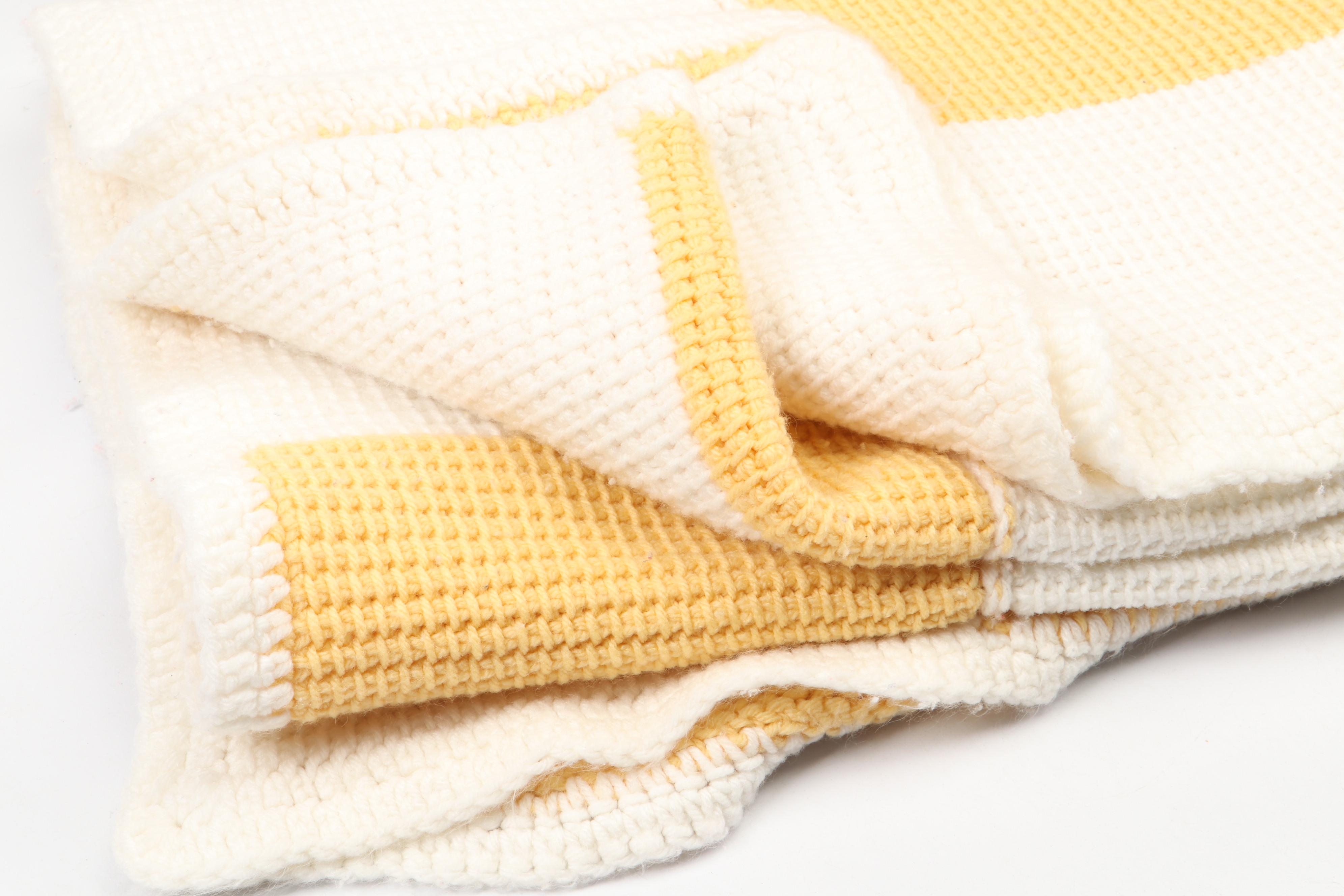 Pumpkin Embroidered and Printed Accent Pillows with Crochet Throw Blankets