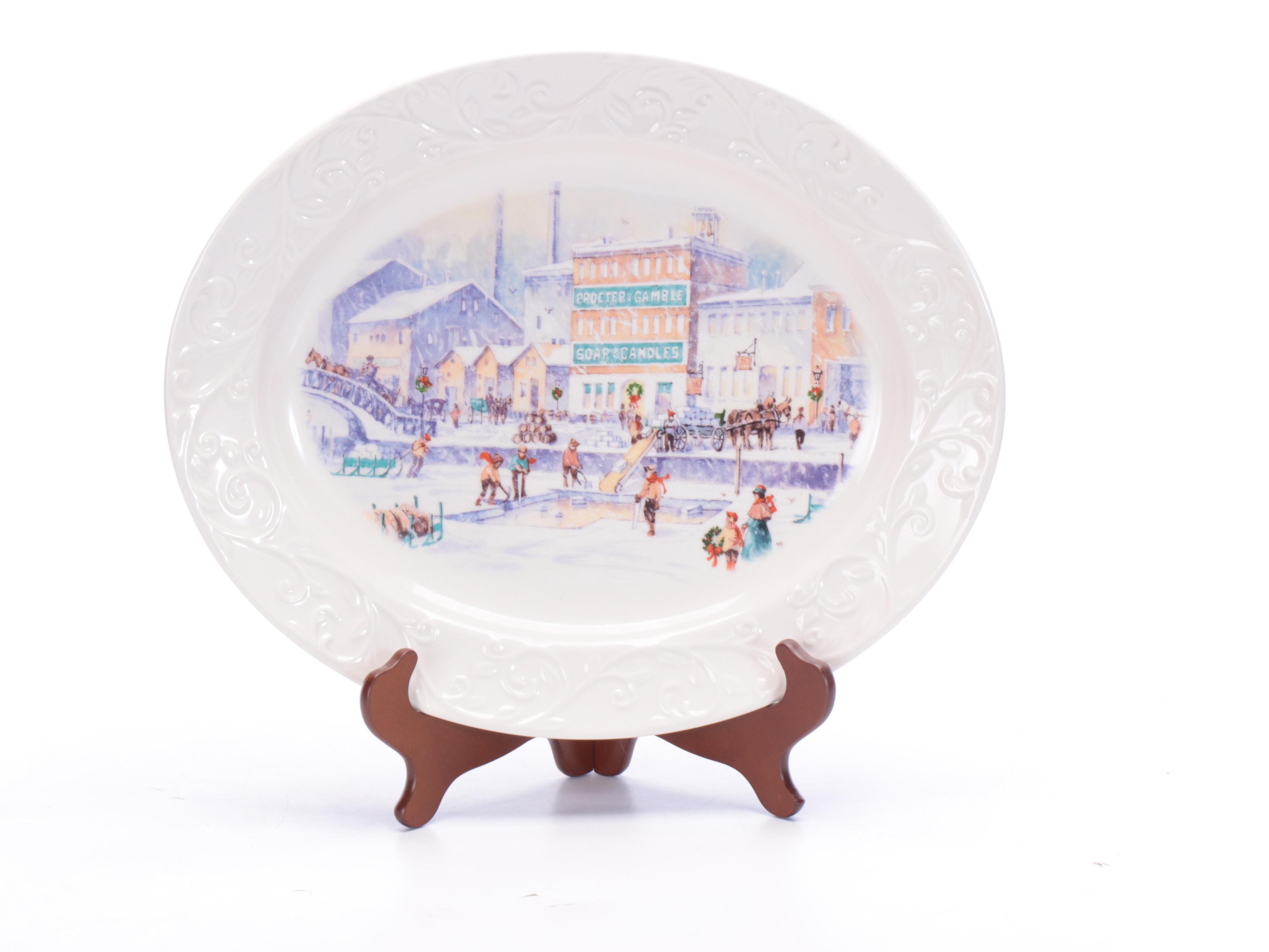 Procter & Gamble Annual Christmas Ceramic Platter with More