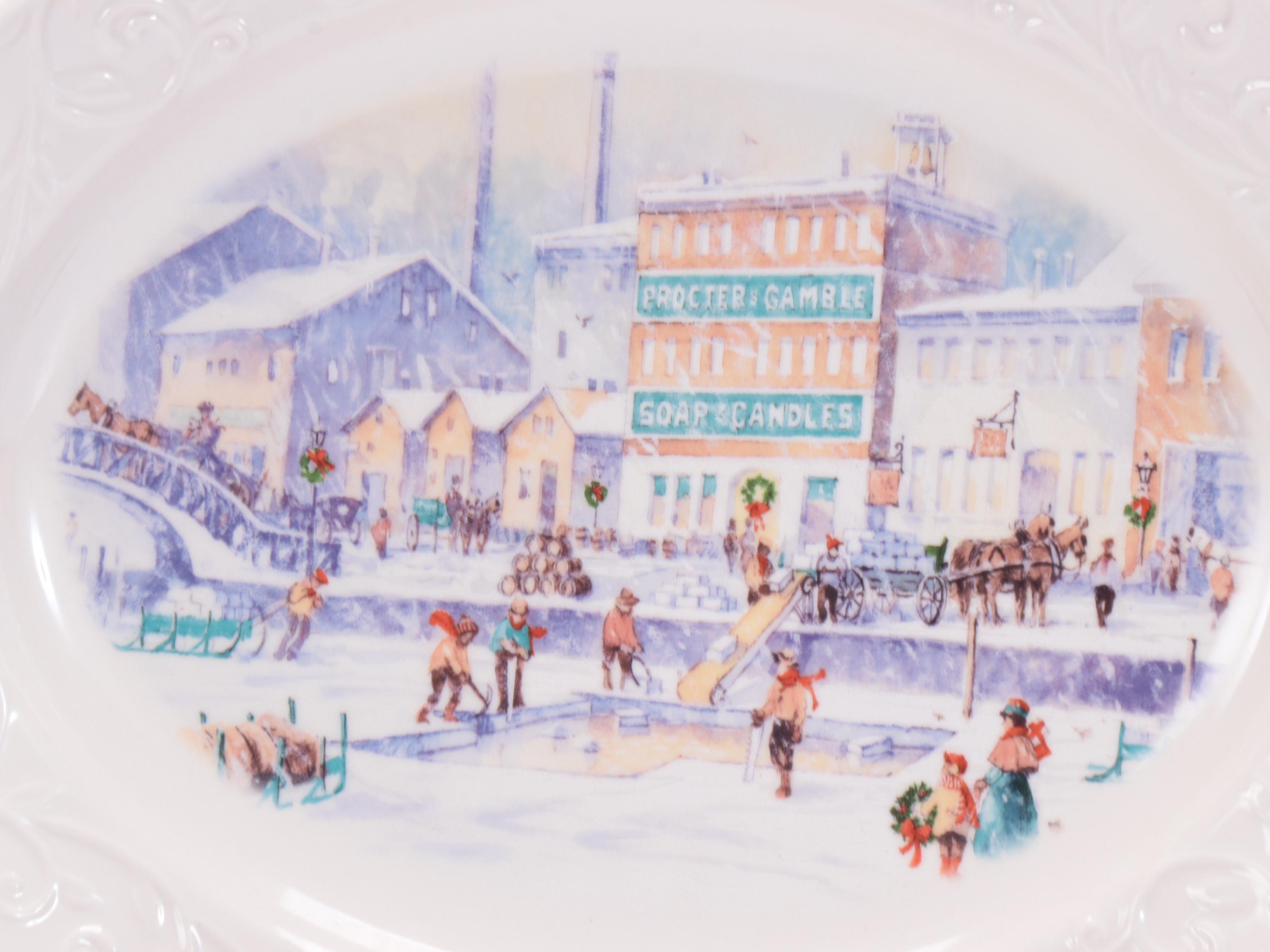 Procter & Gamble Annual Christmas Ceramic Platter with More