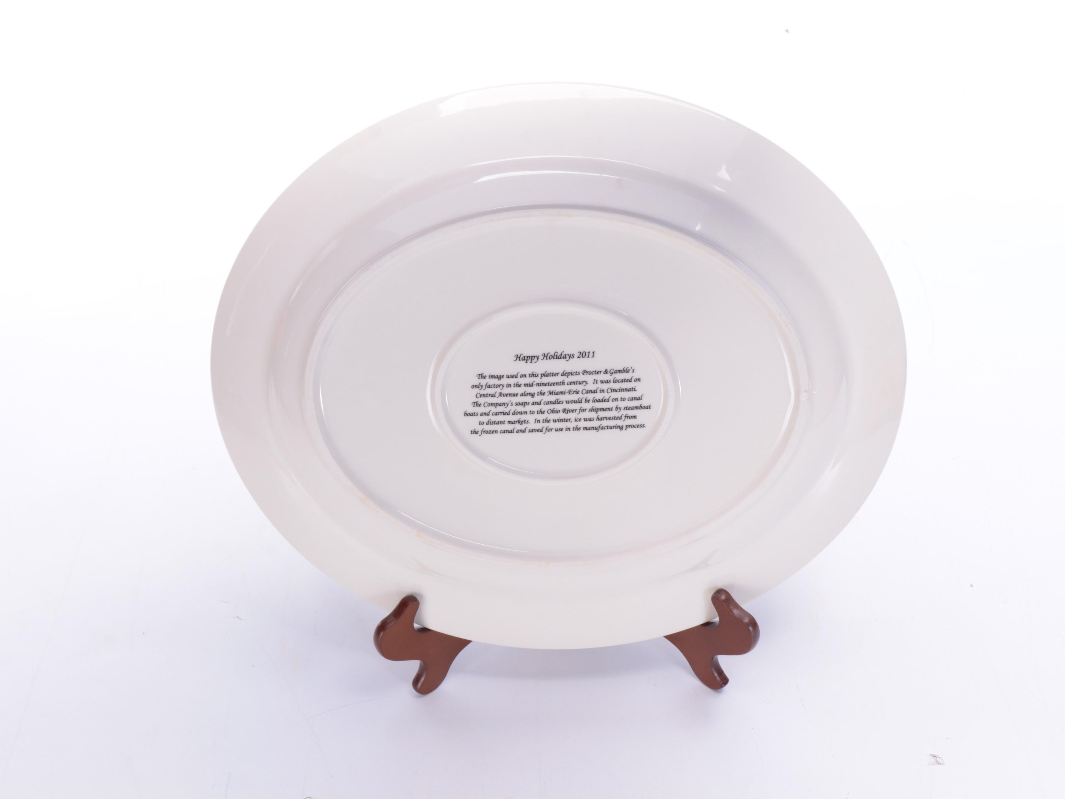 Procter & Gamble Annual Christmas Ceramic Platter with More